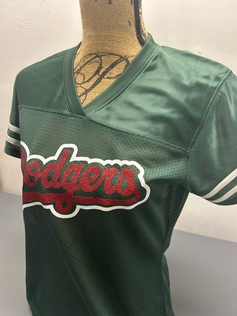 Los Angeles Dodgers Mexico Glitter Women Baseball Jerseys in Red White and Green