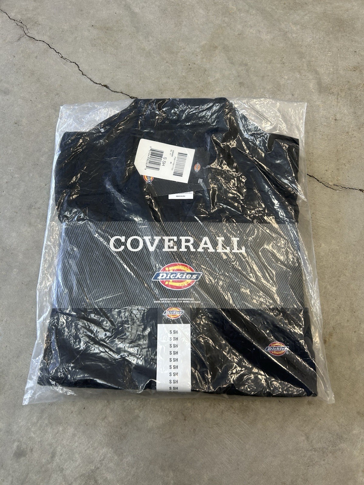 Dickies Mens Short Sleeve Coverall Small Short SSH Black 33999BK NWT Sealed