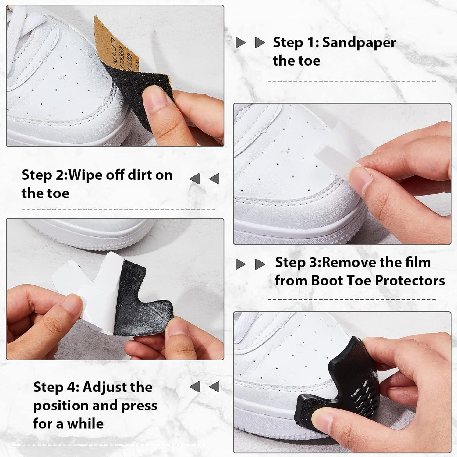 6 Pcs Boot Toe Guards Protector Simple Application Protector Toe Covers for Work