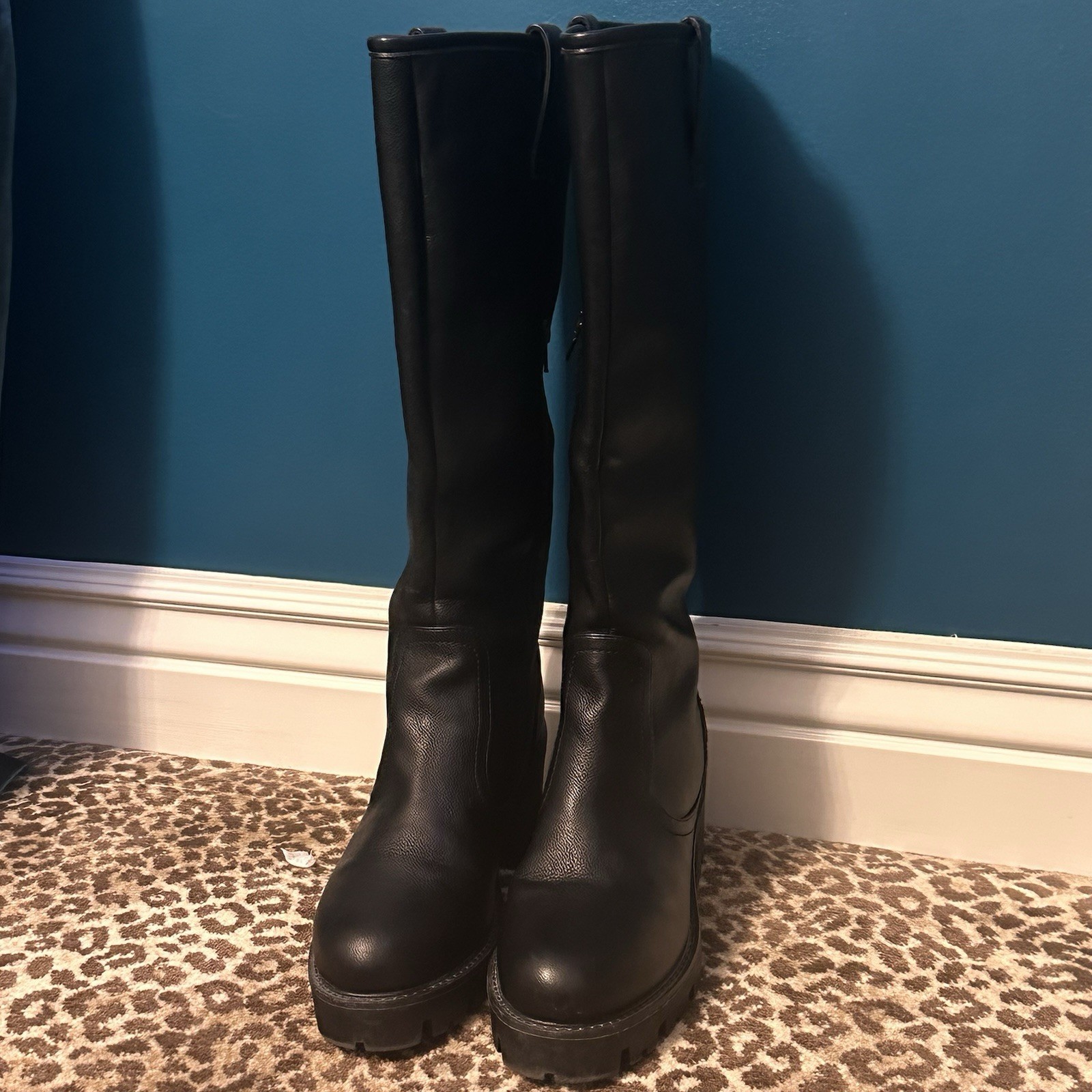 DV Dolce Vita Mya Boot Women’s US 6 Black Block Heel Knee High Riding RHS6836