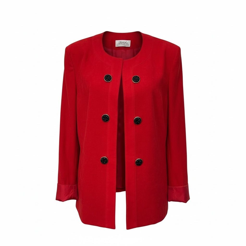 VINTAGE LILLI ANN COLLECTION LIPSTICK RED SUEDE JACKET COAT SZ M/L