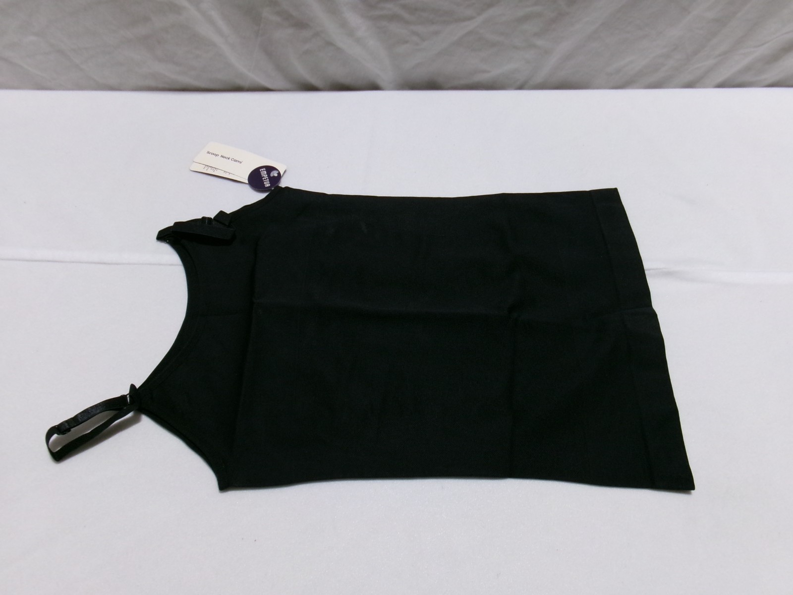 U144 EMPETUA All Day Everyday Scoop Neck Cami Black Womens Size Medium