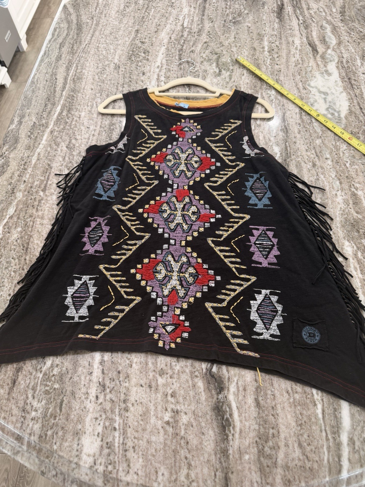 Double D Ranch Aztec Embroidered Tank Top – Medium