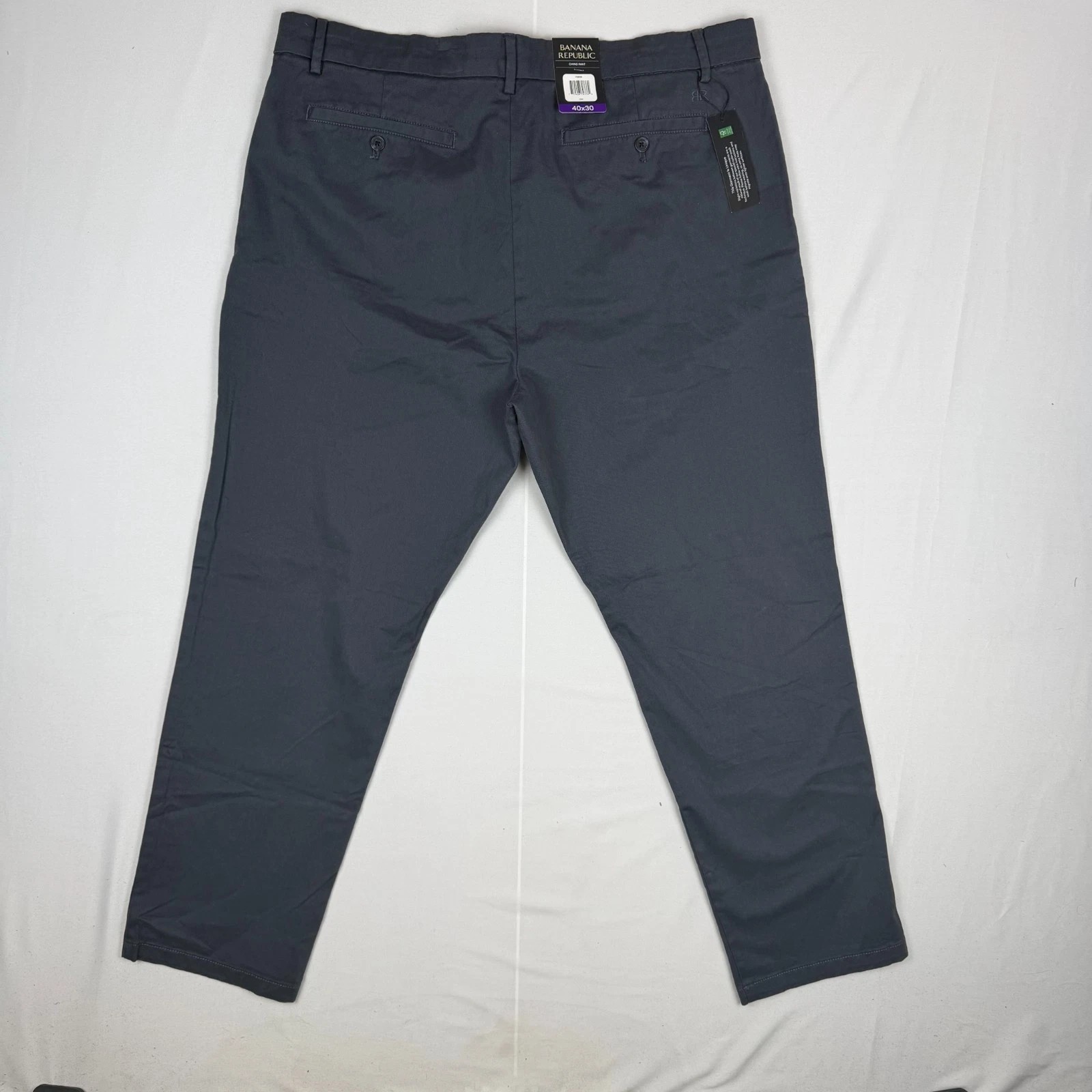 New Banana Republic Men’s Chino Pants Gray Size 40X30 NWT 2% Spandex Stretch