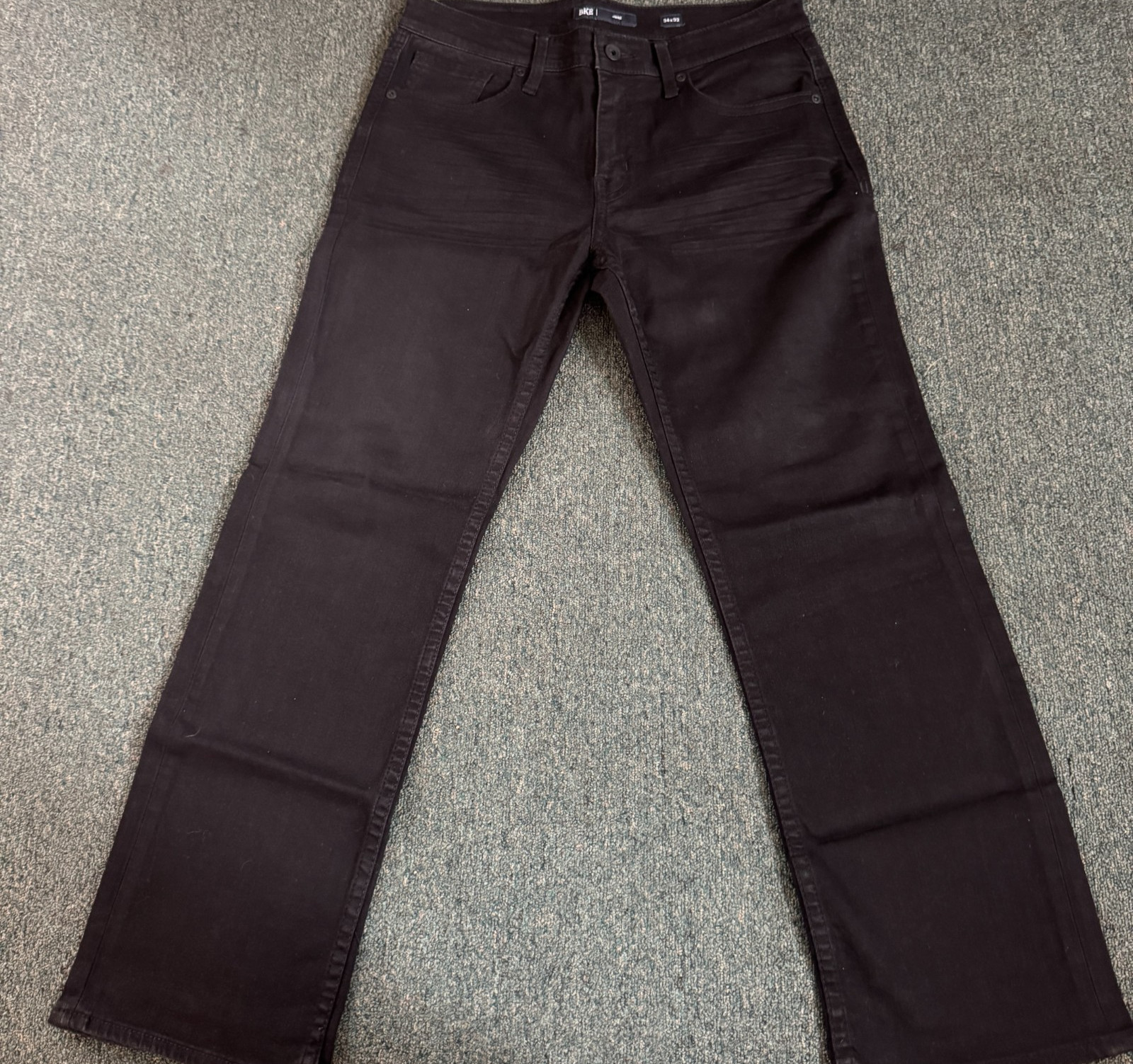 Buckle BKE Jake Jeans Mens 34×32 Straight Leg Black Denim Mid Rise Stretch