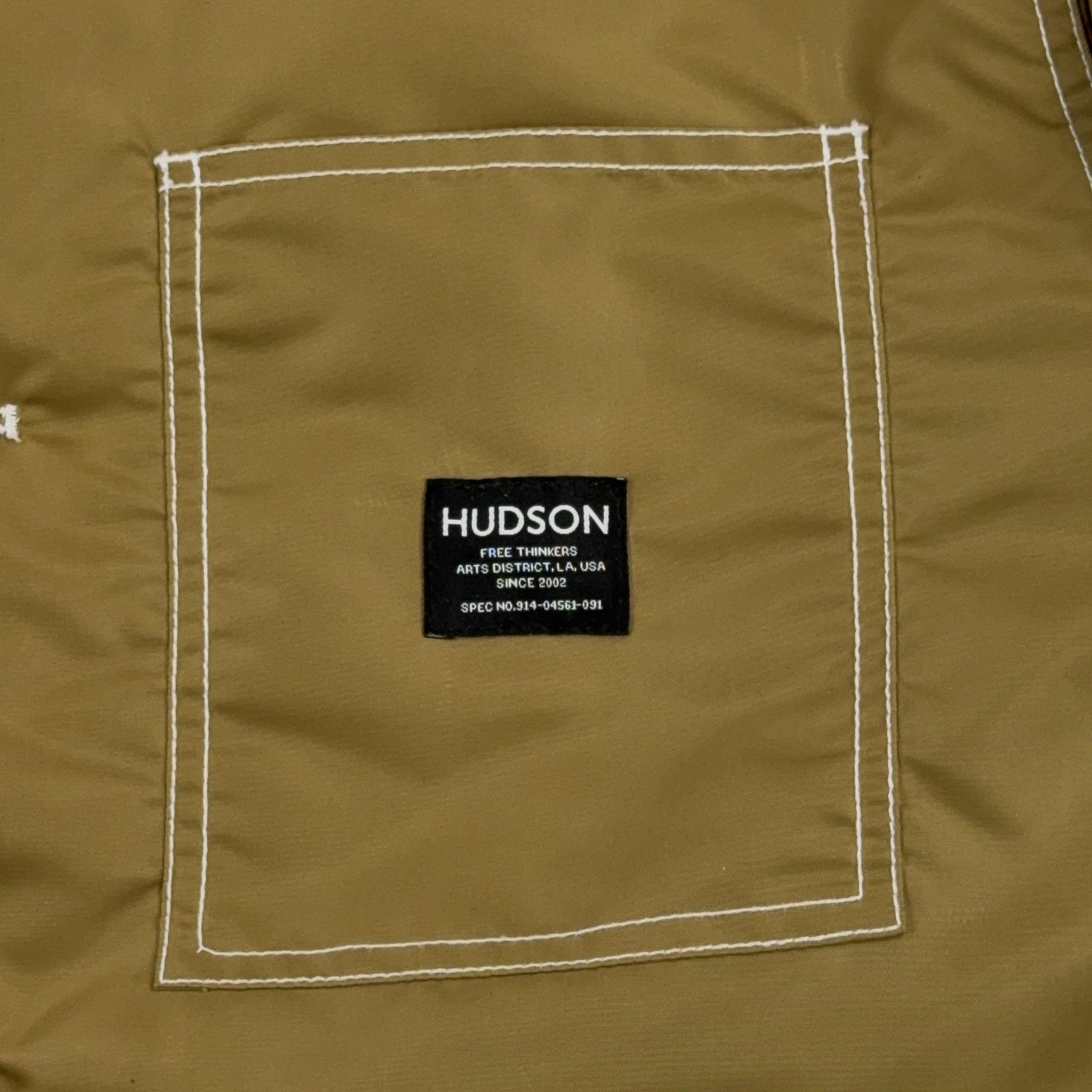 Hudson Jacket Mens Medium Beige Quilted Button Up Utility Quilted Chore Workwear