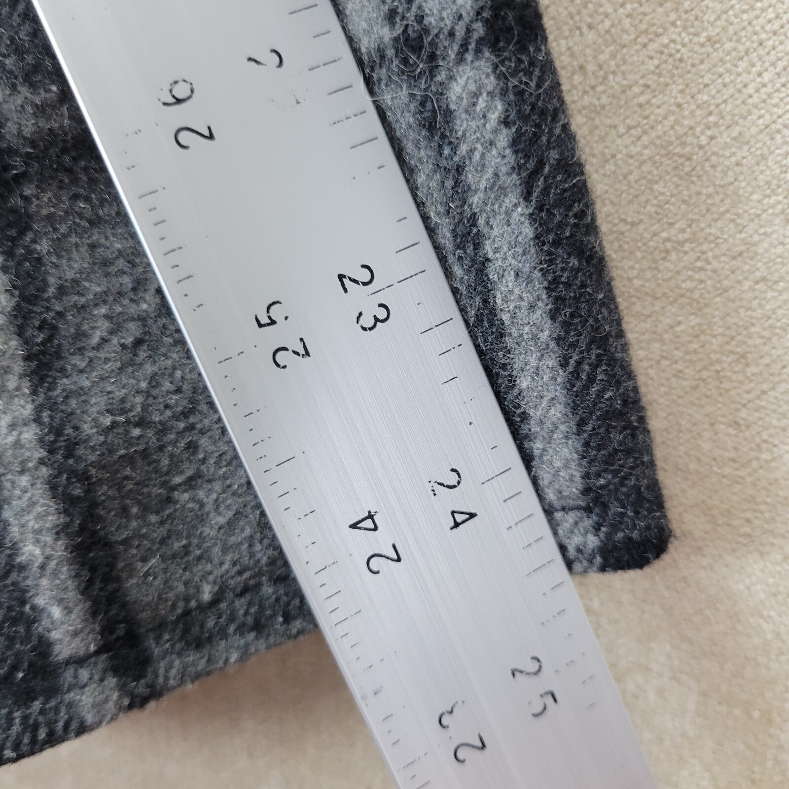 Old Navy Gray & Black Plaid Wool Blend Womens Double Breast Pea Coat Size Medium