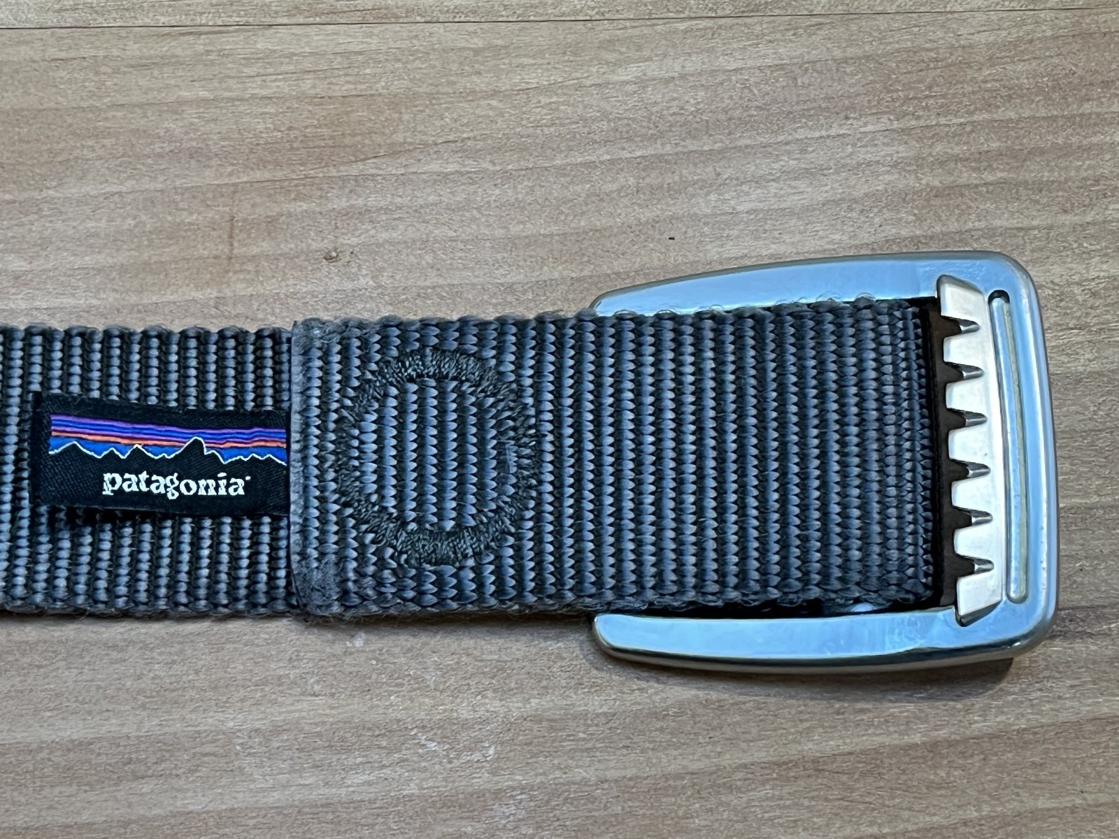Patagonia Tech Web Belt Approx 28-36” Grey Nylon Tactical Hiking Aluminum Buckle