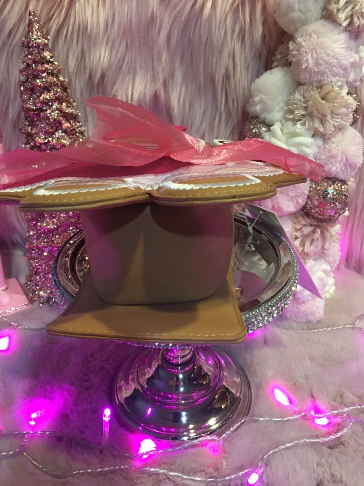 Betsey Johnson Kitsch XO Can Can Coquette Gingerbread Girl Crossbody Bag NWT