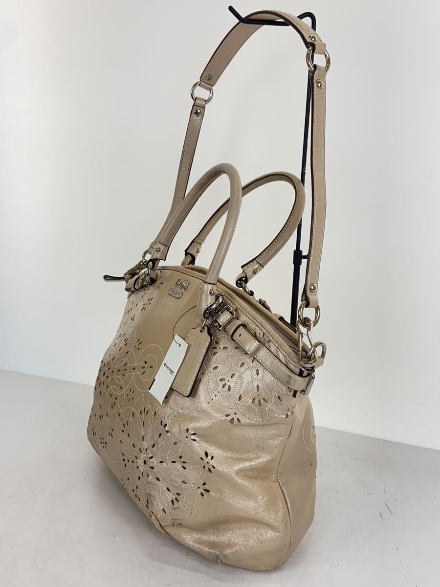 COACH Leather Bag, CRM, Plain, F19624