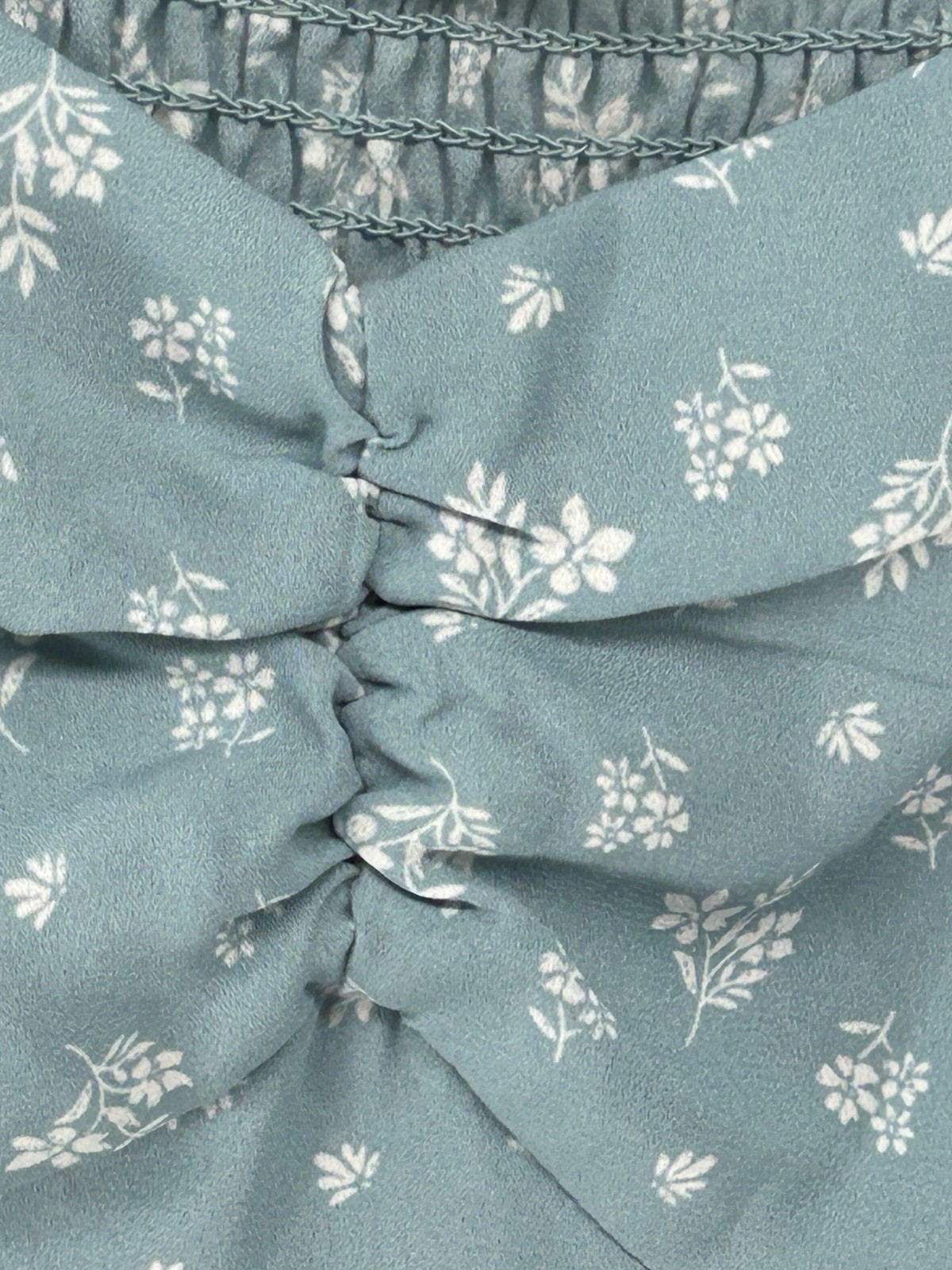 Hesperus Peasant Blue Floral A-line Dress Sz S Cottage Core Empire Waist Midi