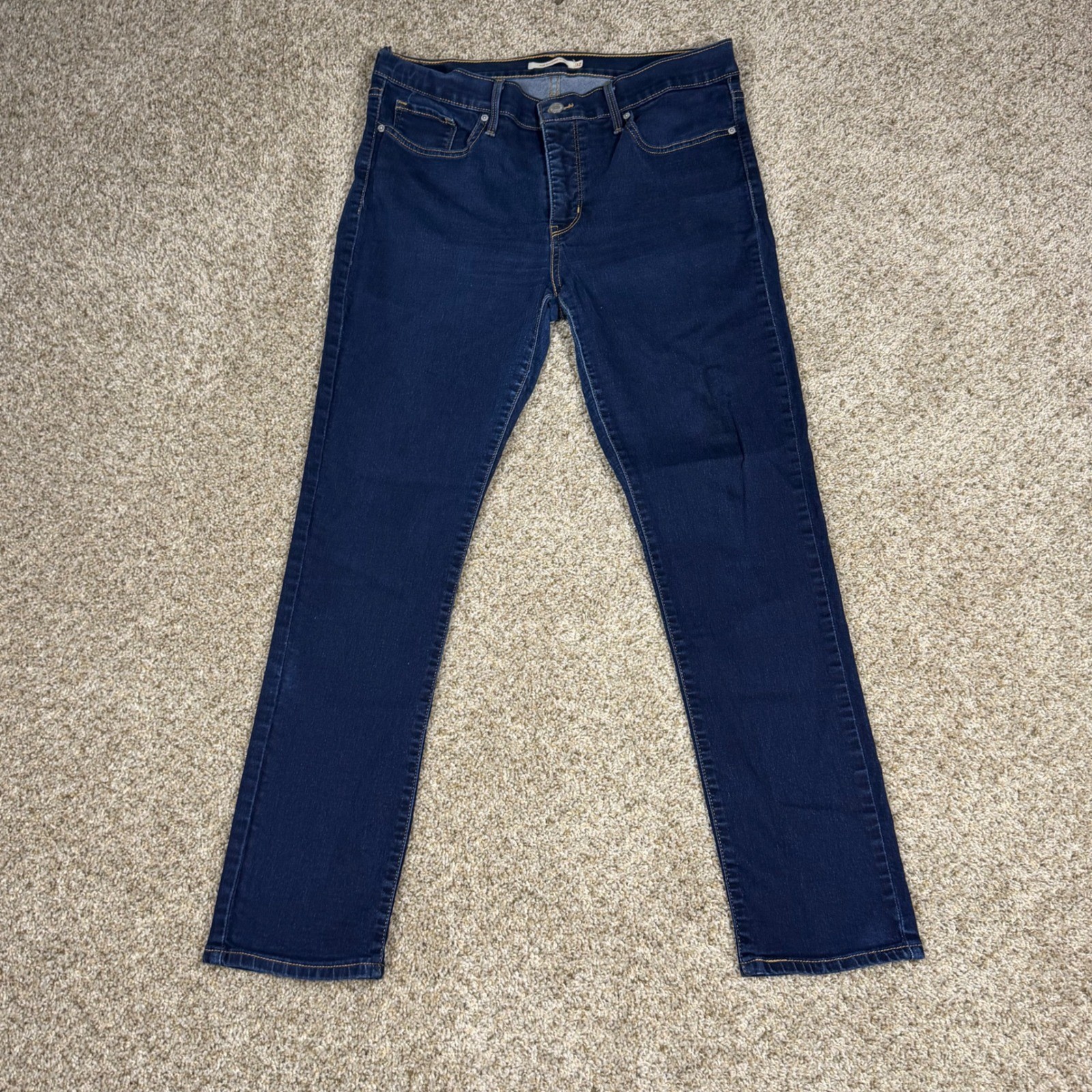 Levis 312 Shaping Slim Jeans Womens 32 Dark Wash Denim Mid Rise Blue Pants