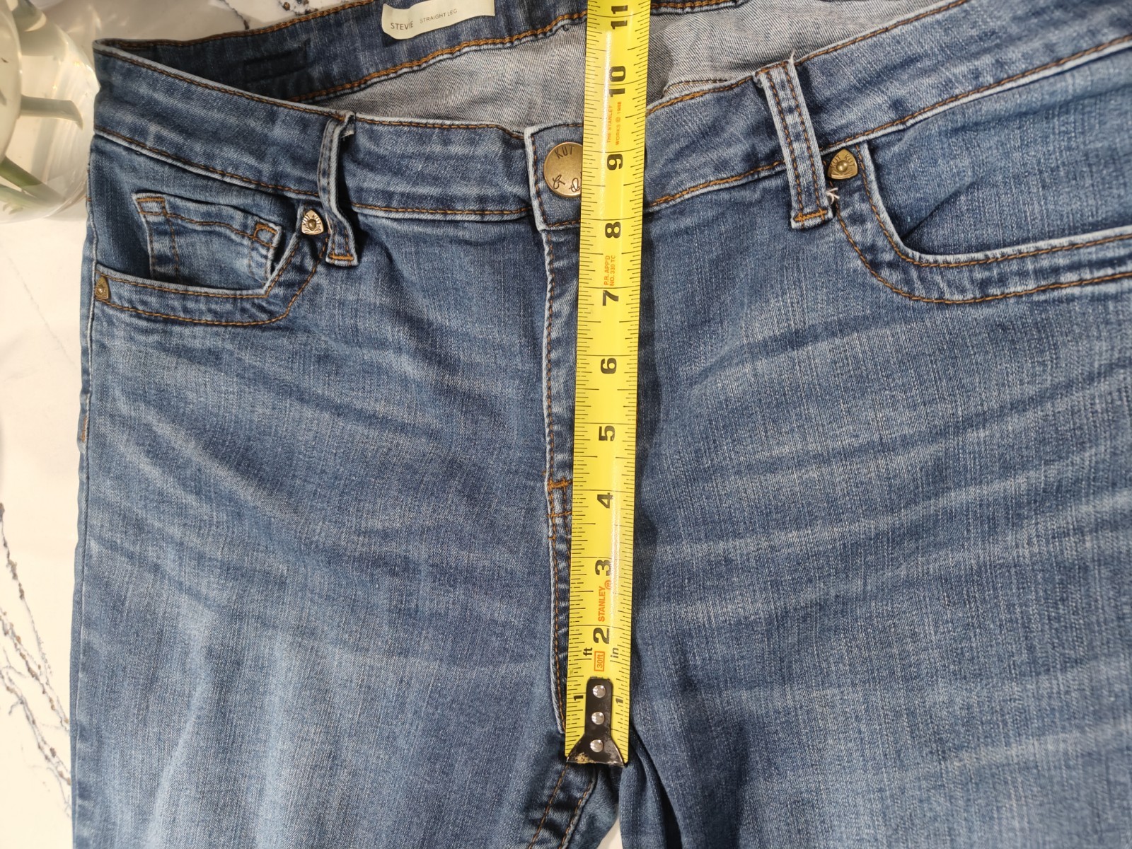 KUT From The Kloth Stevie Straight Leg Jeans Womens 16 Blue Medium Wash Denim