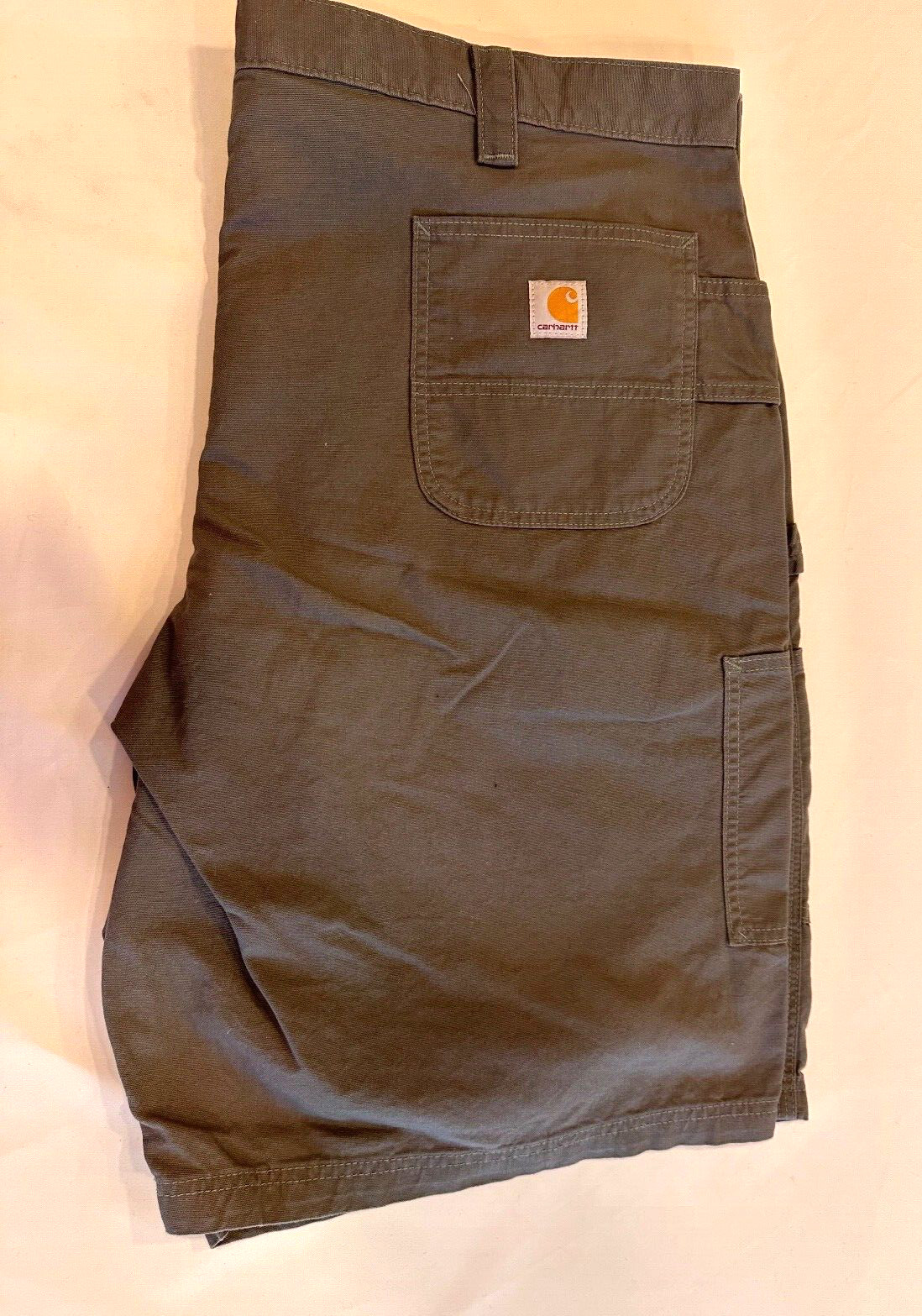 Carhartt Gray Loose Fit Canvas Work Utility Shorts BS0147-M Size W 46 In 10 in