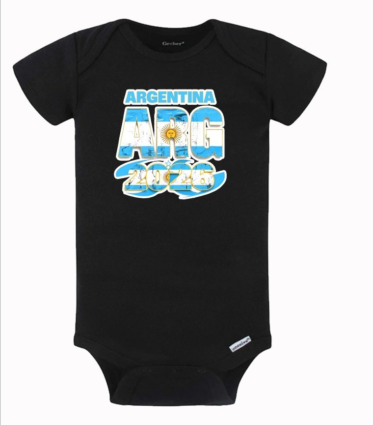 Personalized Argentina World Cup 2026 Baby Bodysuit Soccer Country Flag Outfit