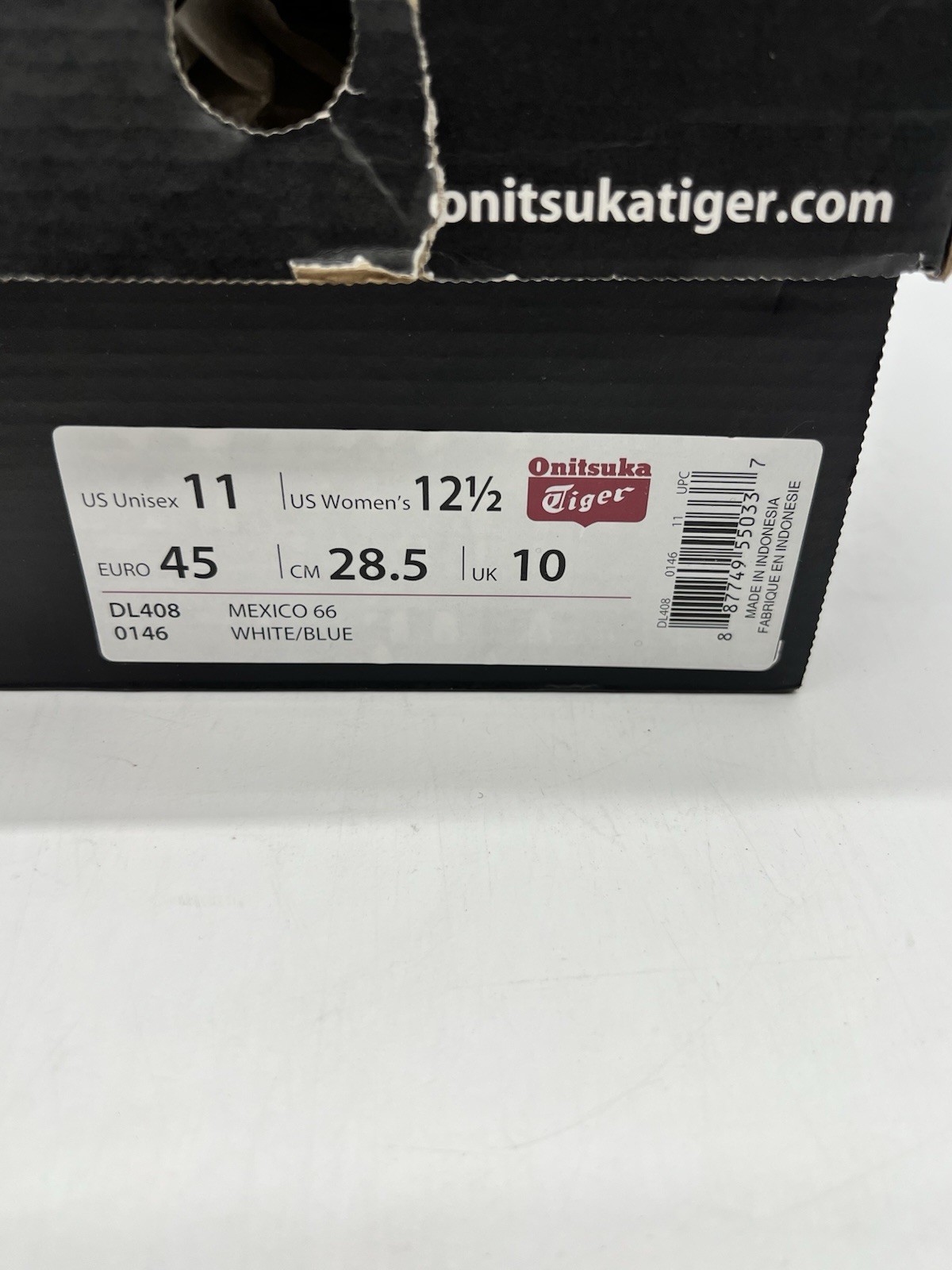 Onitsuka Tiger Mexico 66 DL408 Men Sz 11 White Red Blue Leather Fashion Sneakers
