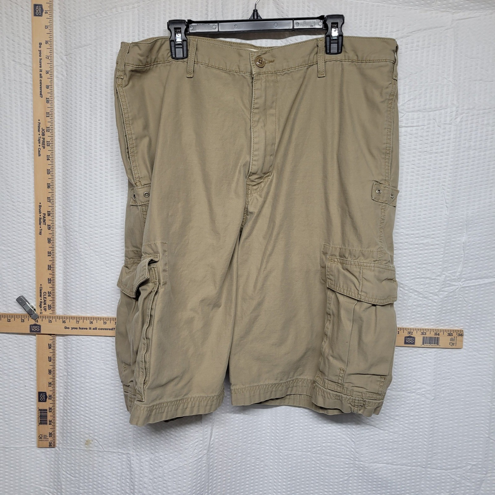 Levis Workwear Mens Cargo Shorts Tan Khaki Cotton Utility W38 100% Cotton