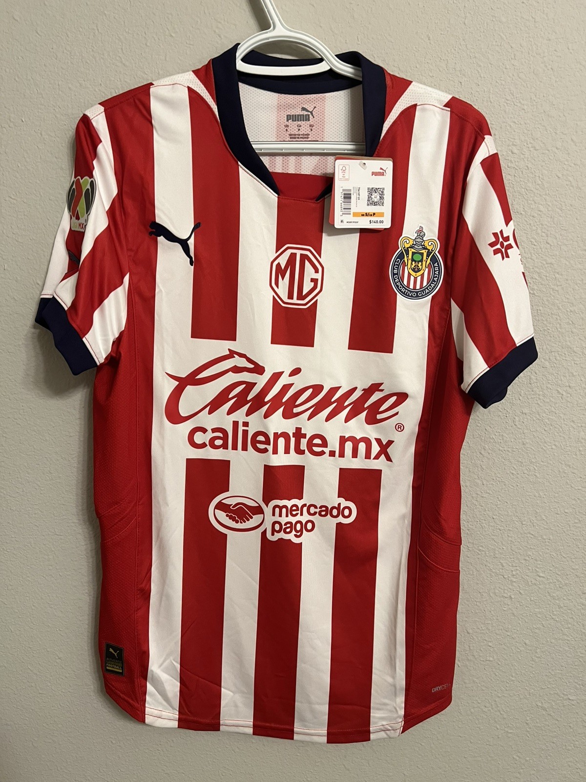 Puma Men’s Small Red White Chivas Home Player’s Jersey 24-25