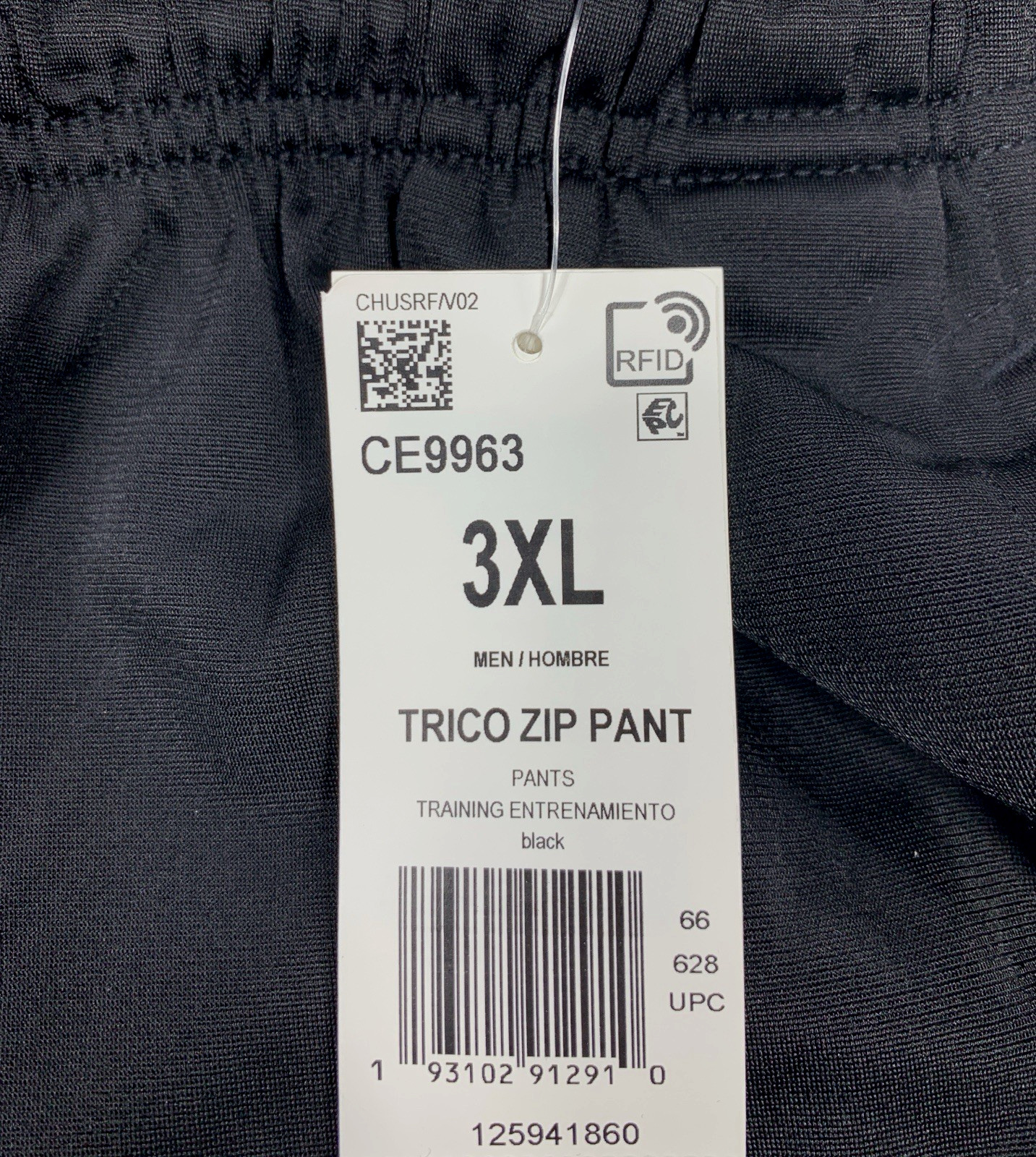 adidas Tricot Track Pants Black White Joggers Zipped Ankle CE9963 Men’s 3XL