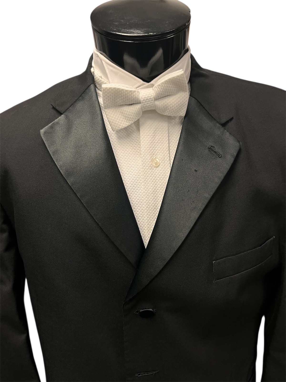 Men’s Black After Six Prado 3 Button Tuxedo Jacket Prom Wedding Formal Gala