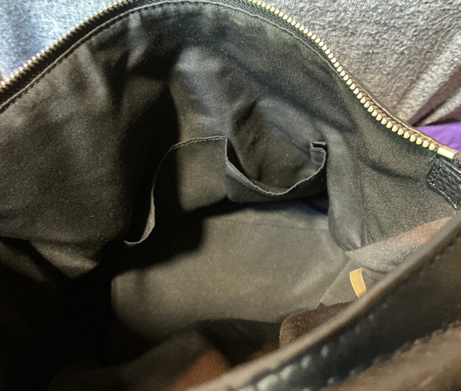 Coach Bleecker Sullivan Black Pebble Grain Leather Zip Hobo Tote Satchel