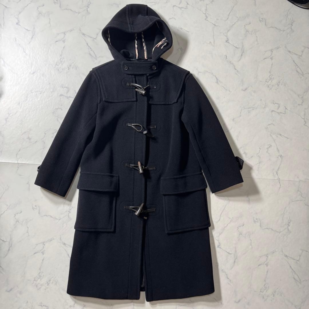 Excellent condition Burberry London Duffle Coat Nova Check Size 40 Long Length