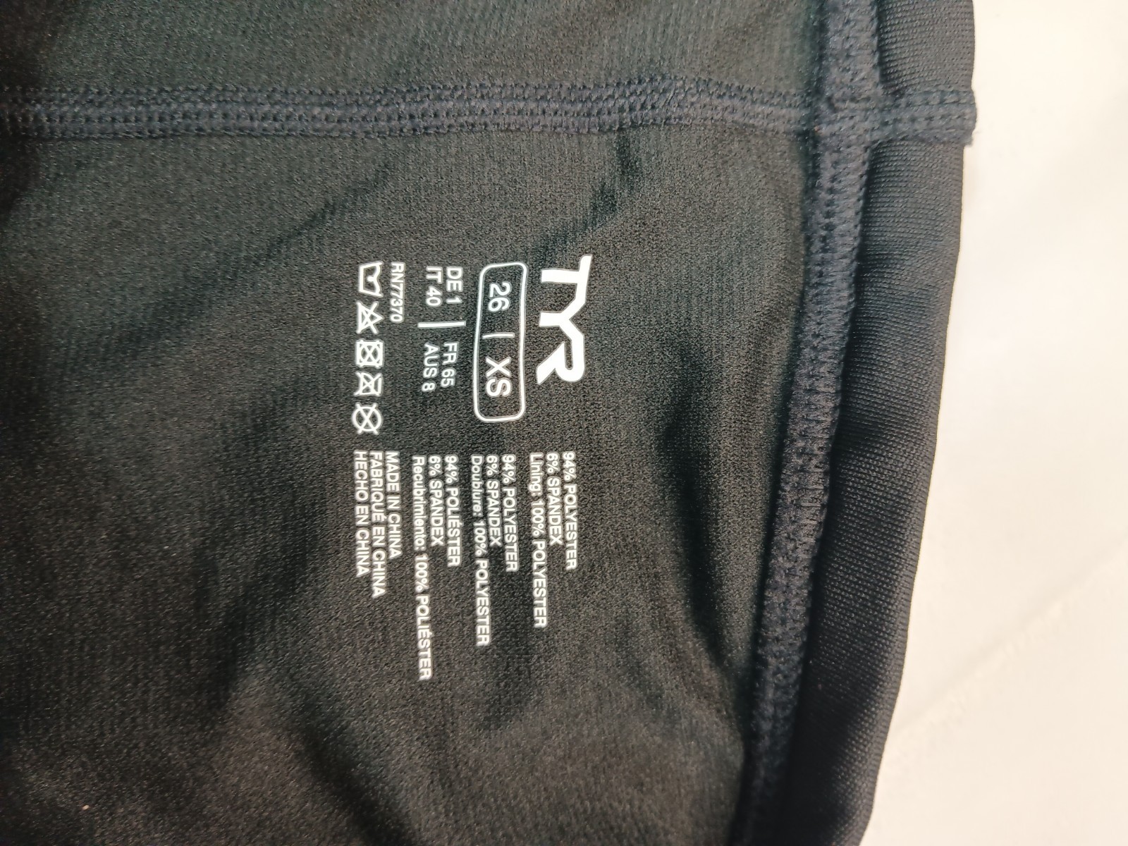 TYR Men’s Solid Jammer Swim Bottoms Black/Gray, Size 26 (XS)