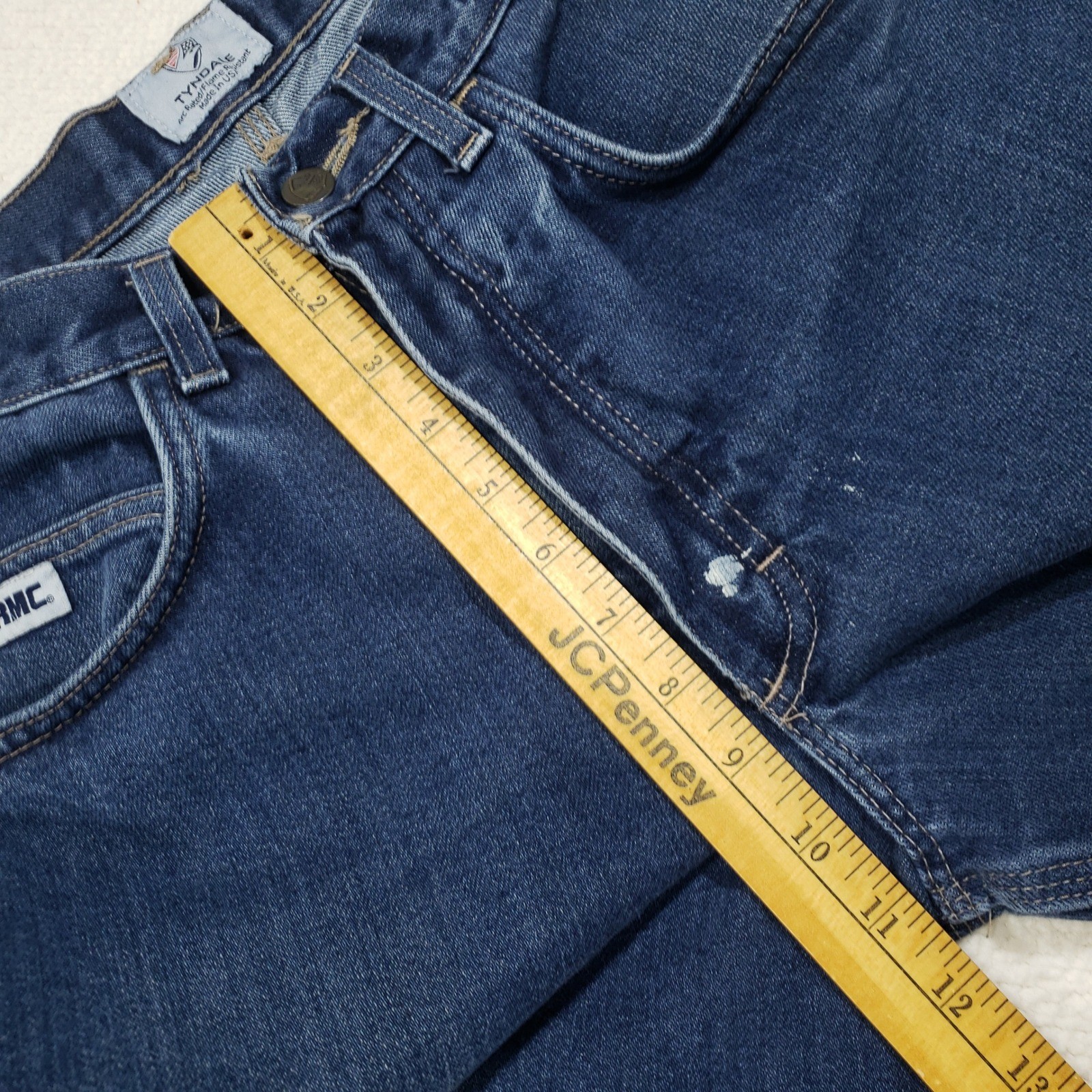Tyndale FRMC Jeans Men 32×30 Blue Flame Resistant Carpenter Work Denim F290T