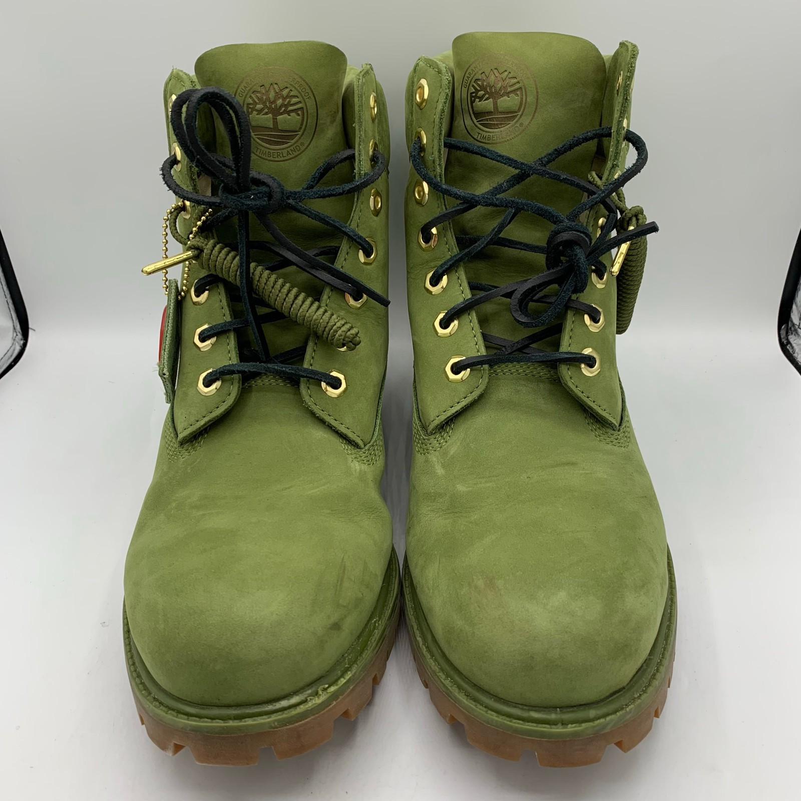 Timberland 6″ Boots Mens Size 11 Green Leather DJ Khaled Secure the Bag
