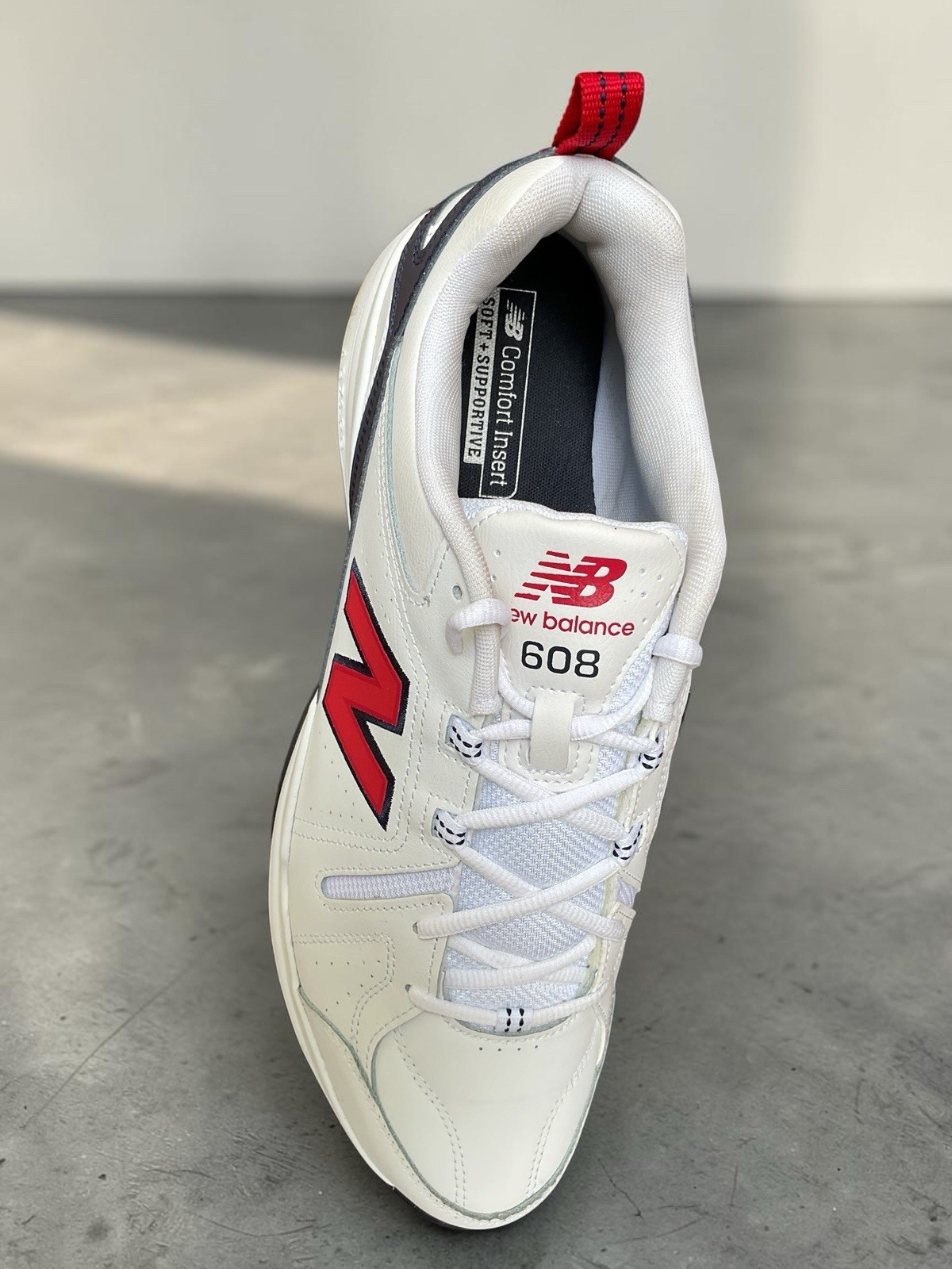 New Balance 608 MX608HR5 Men’s Size 15 White Red Navy Training Walking Shoes