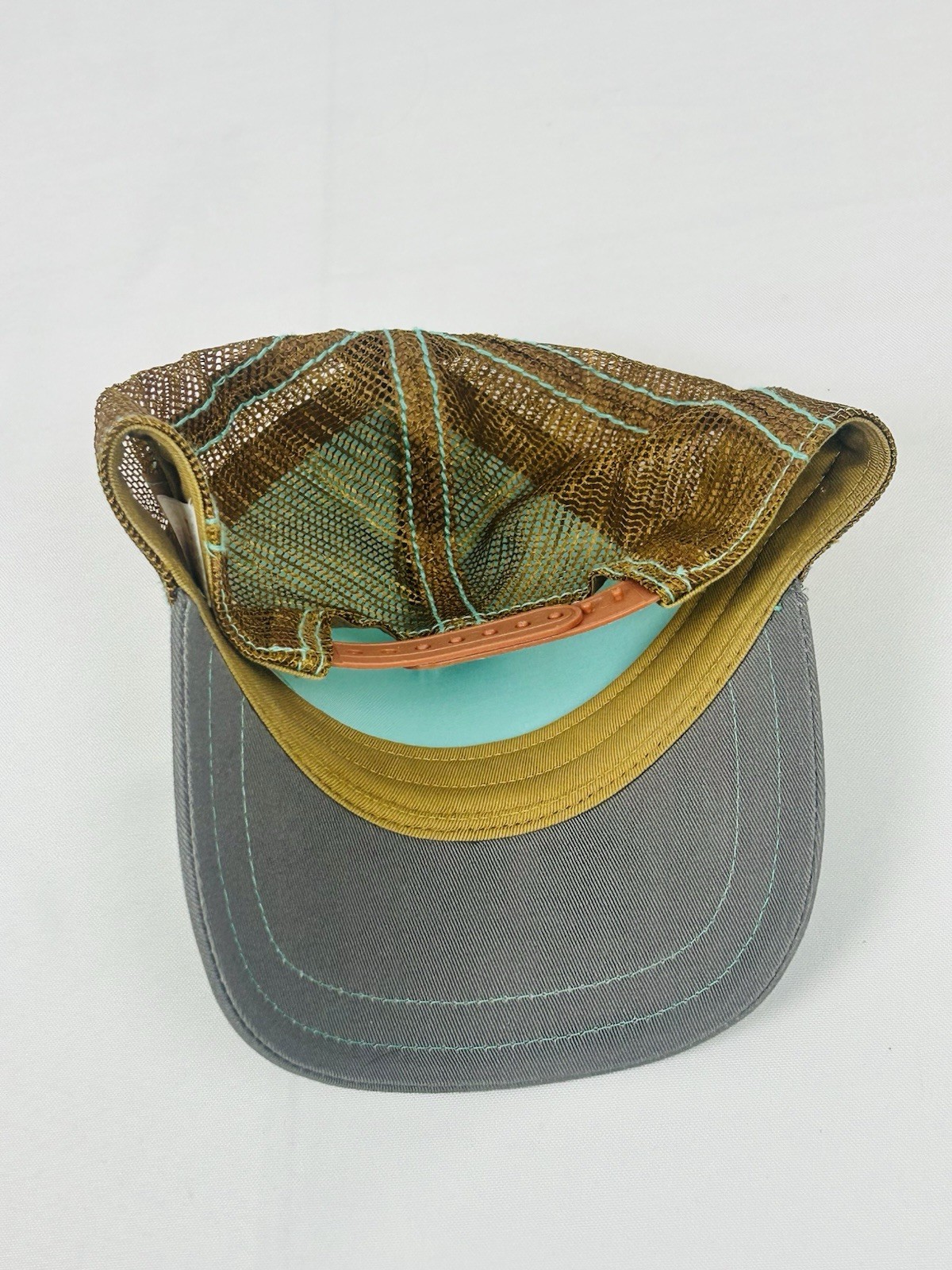 Pistil Brown Mint Green Mesh Back Trucker Hat Snapback Women’s