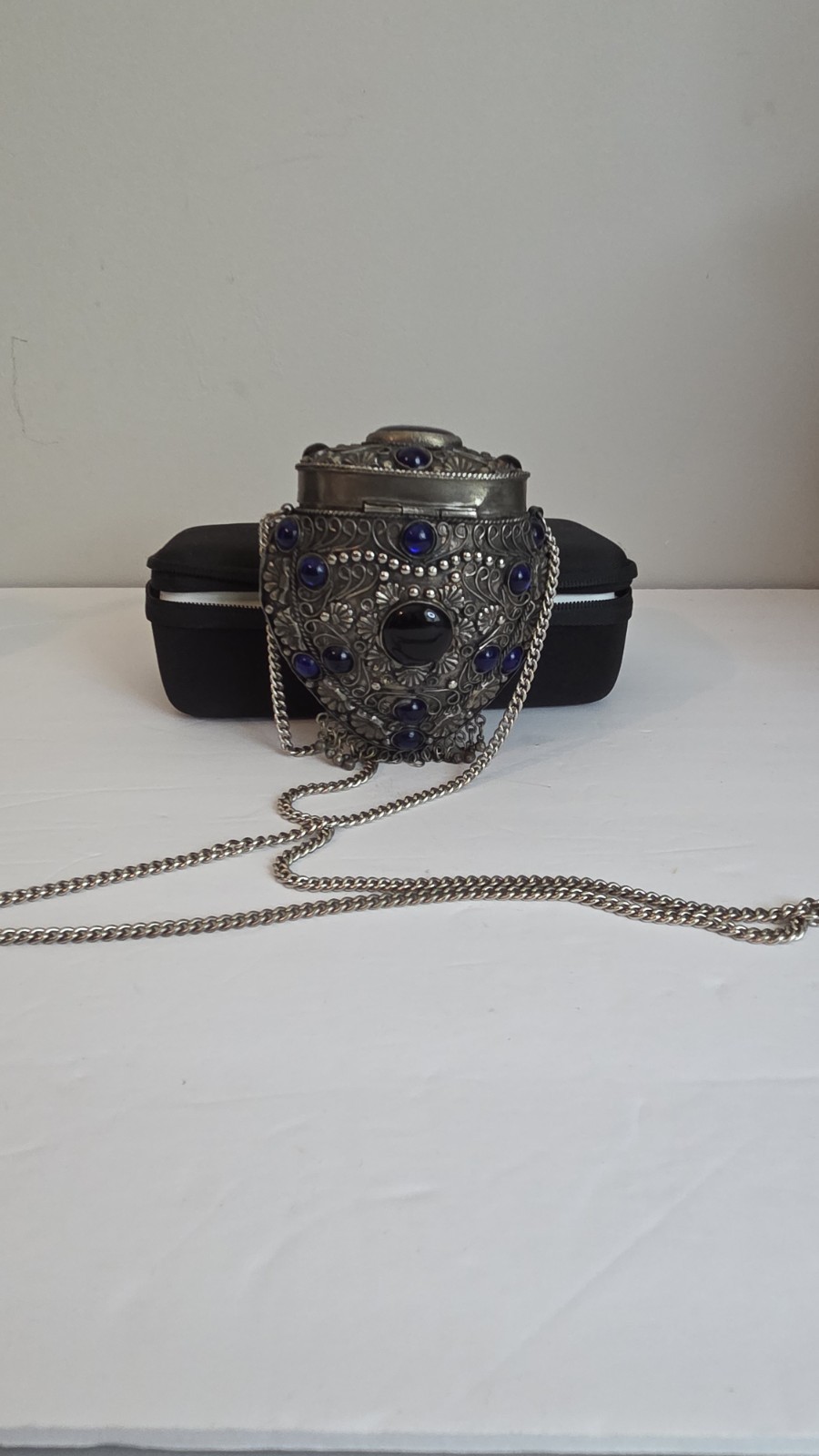 Sajai Handcrafted Evening Bag with Gemstone Accents