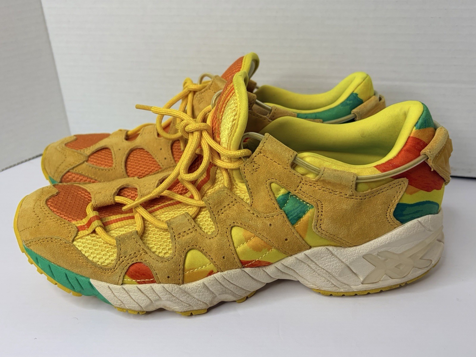 Asics Gel-Mai Knit Sunflower Sneakers Mens 8.5 Chunky Retro Dad Running Shoes