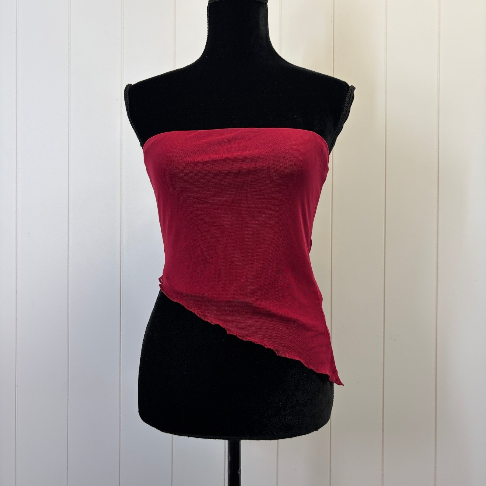 Unbranded Y2K Fairy Asymmetrical Strapless Tube Top Women Size M Grunge Clubwear