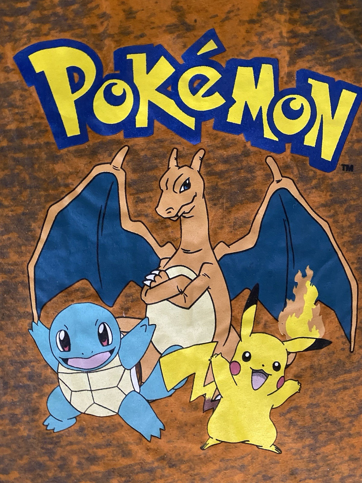 Pokémon Charizard Pikachu Squirtle Orange Graphic Tee Men’s 2XL