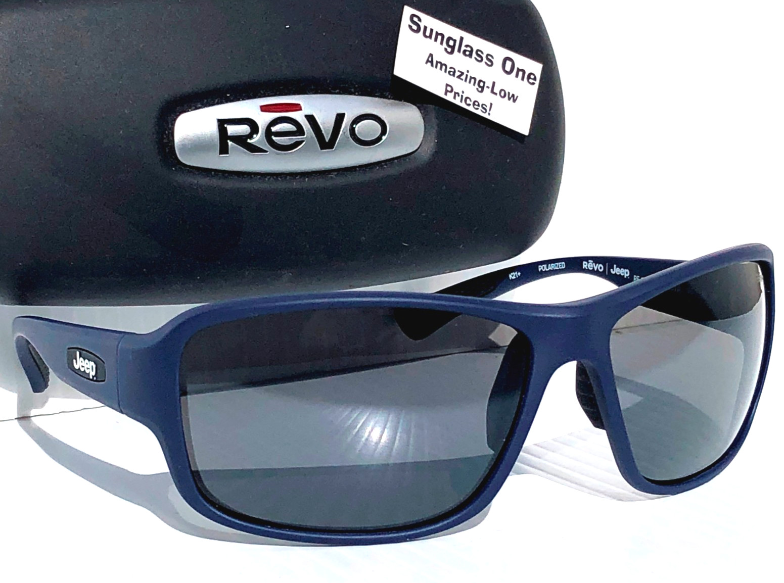REVO VISTA Matte Blue Navy POLARIZED Grey Lens Sunglass 1186 05 GY