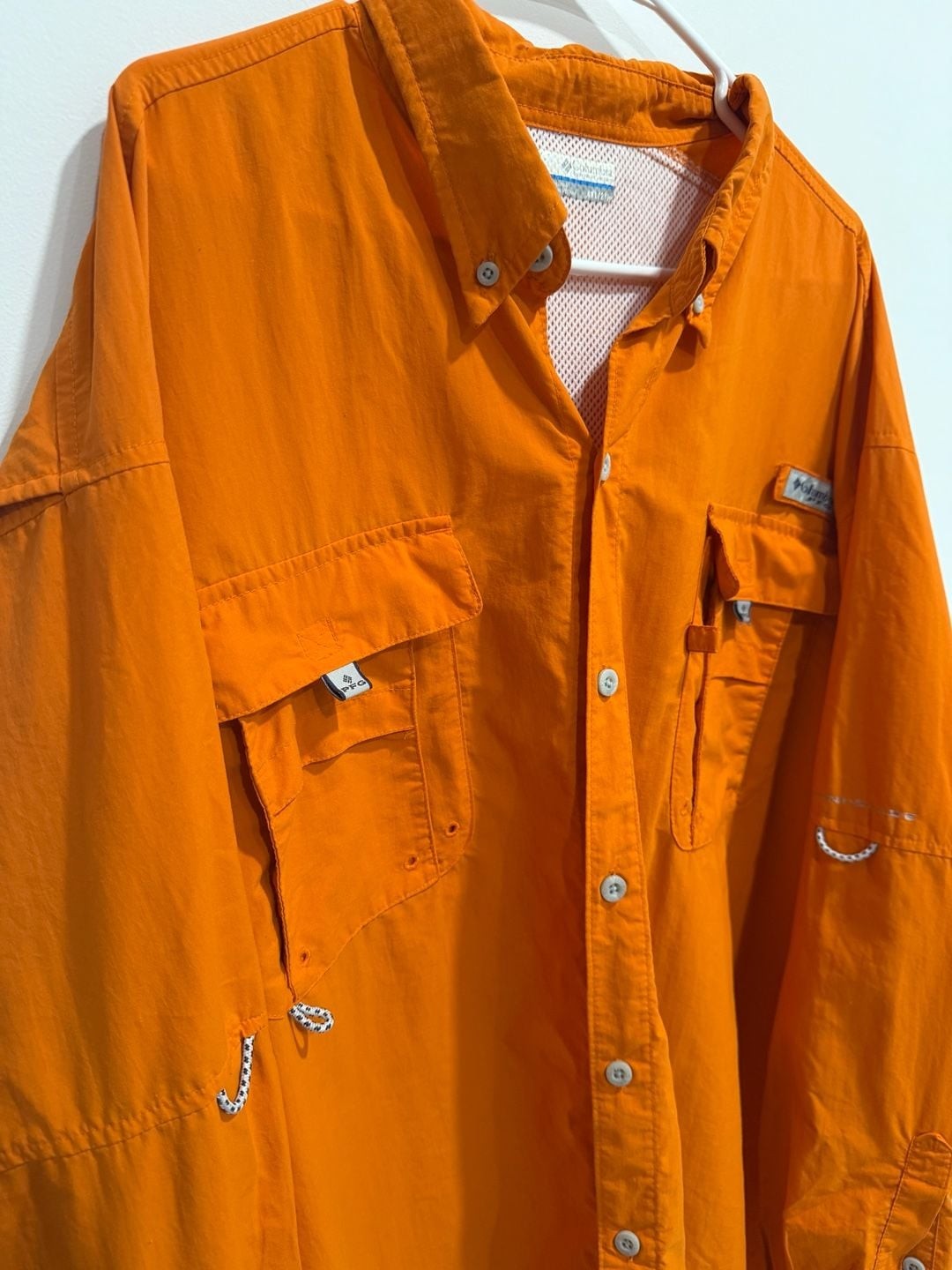 Columbia PFG Omni-Shade Long Sleeve Vented Fishing Shirt – Orange