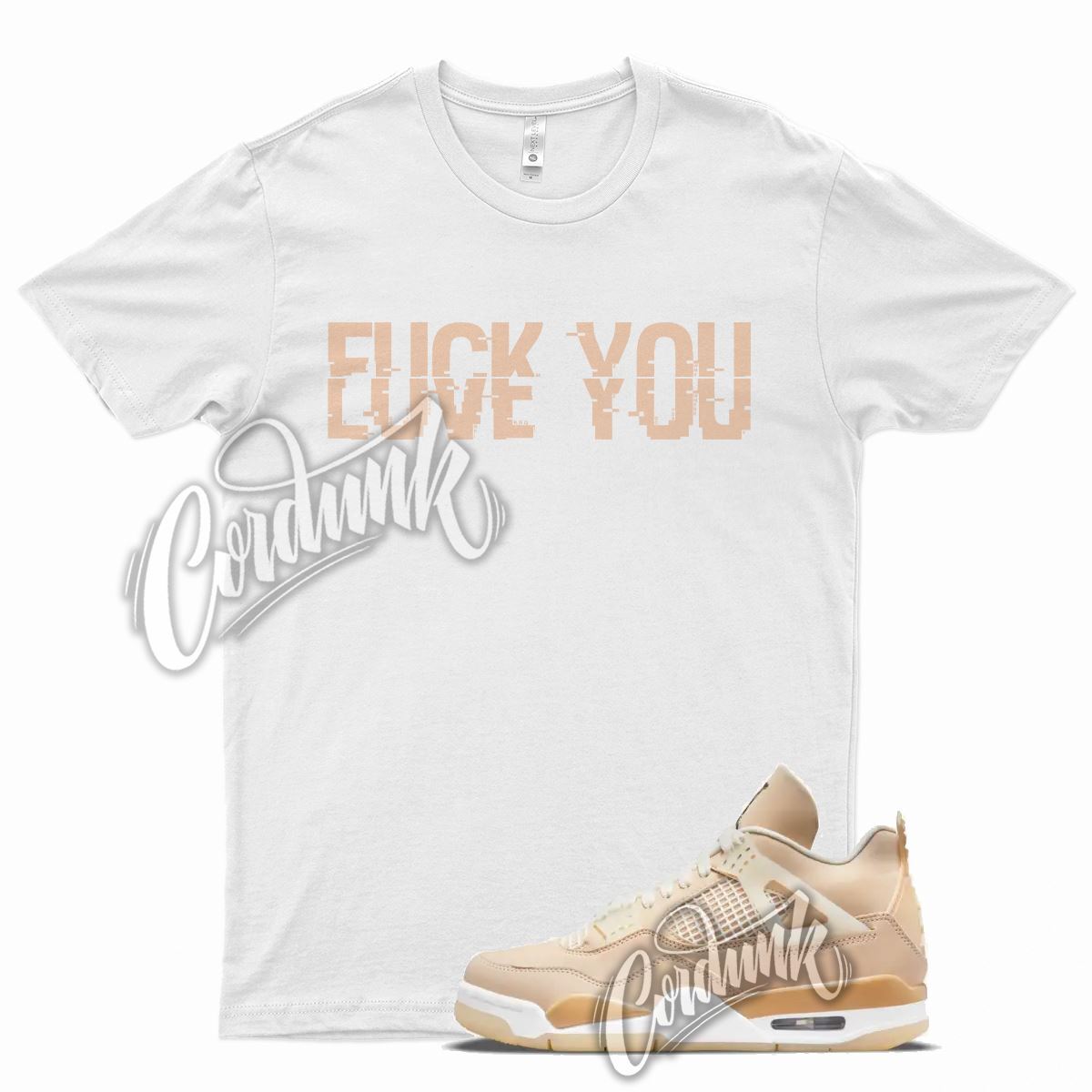 White YOU T Shirt for Air J1 4 Shimmer Blush Earthy Neutrals