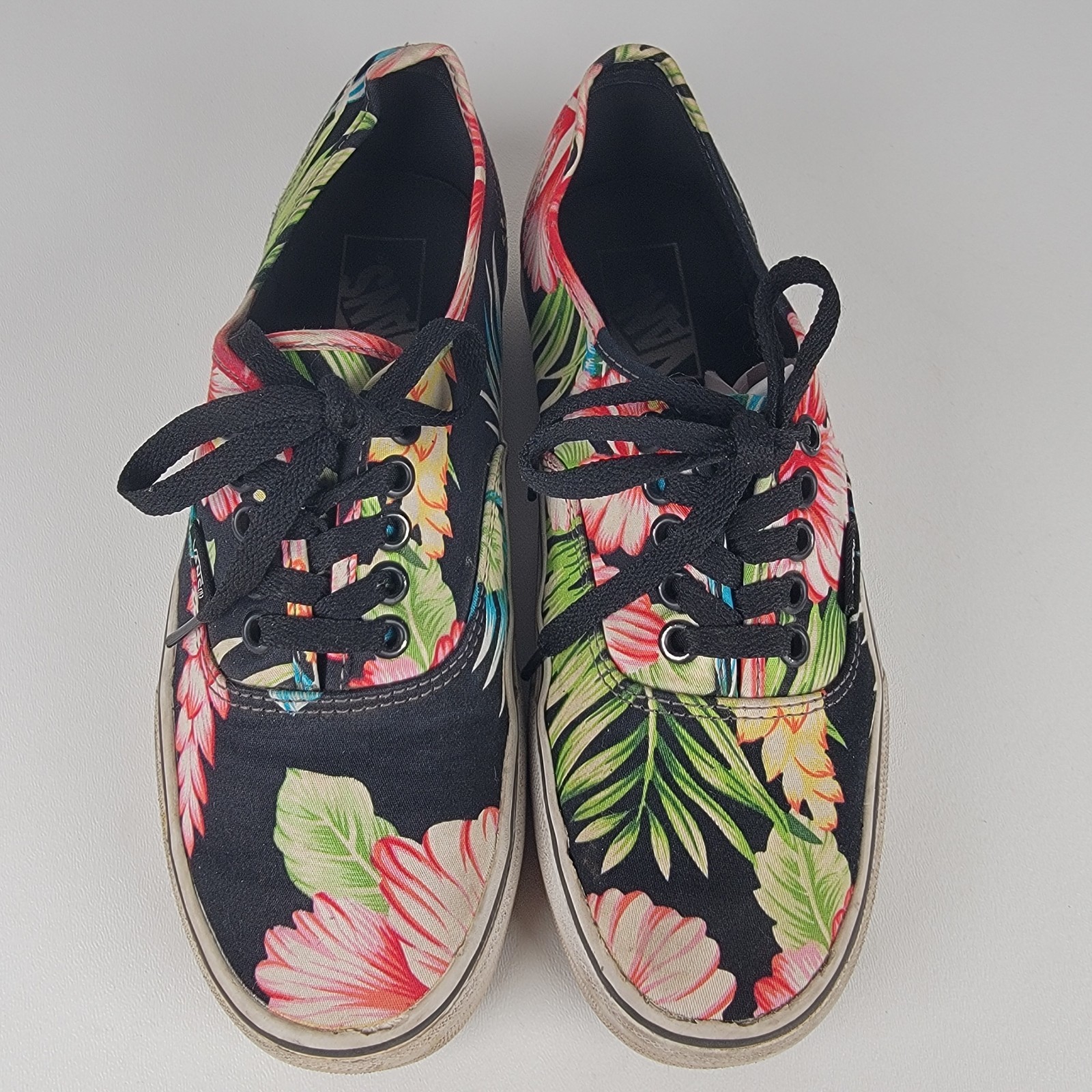 Vans Hawaiian Floral Pattern Skateboarding Shoes Size Men 6.5 Women 8 Low Top