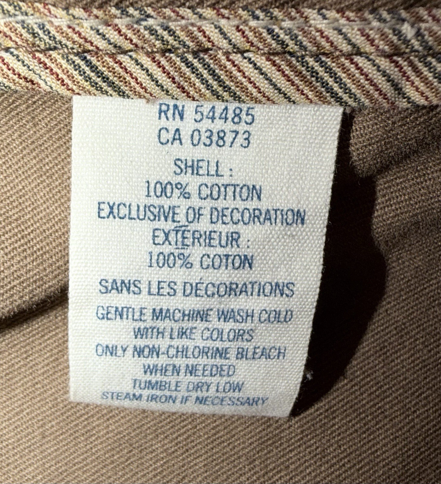 American Eagle Harrington Jacket Cotton Twill Men’s M Tan YKK Zip Front