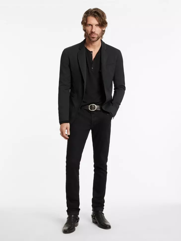 $1498 New John Varvatos Collection Silo Black Blazer Jacket Coat EU58 US48