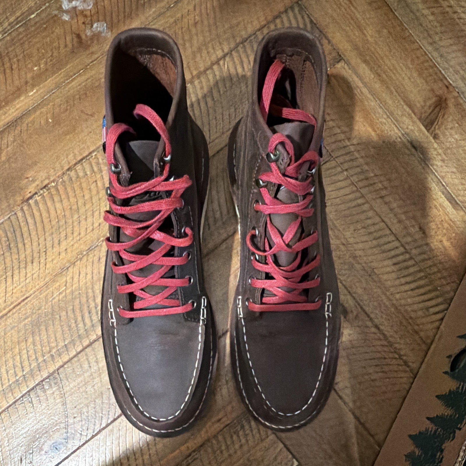 Danner Bull Run Moc Toe 6″ Brown Leather Lace-Up Work Boots Women US 11 M