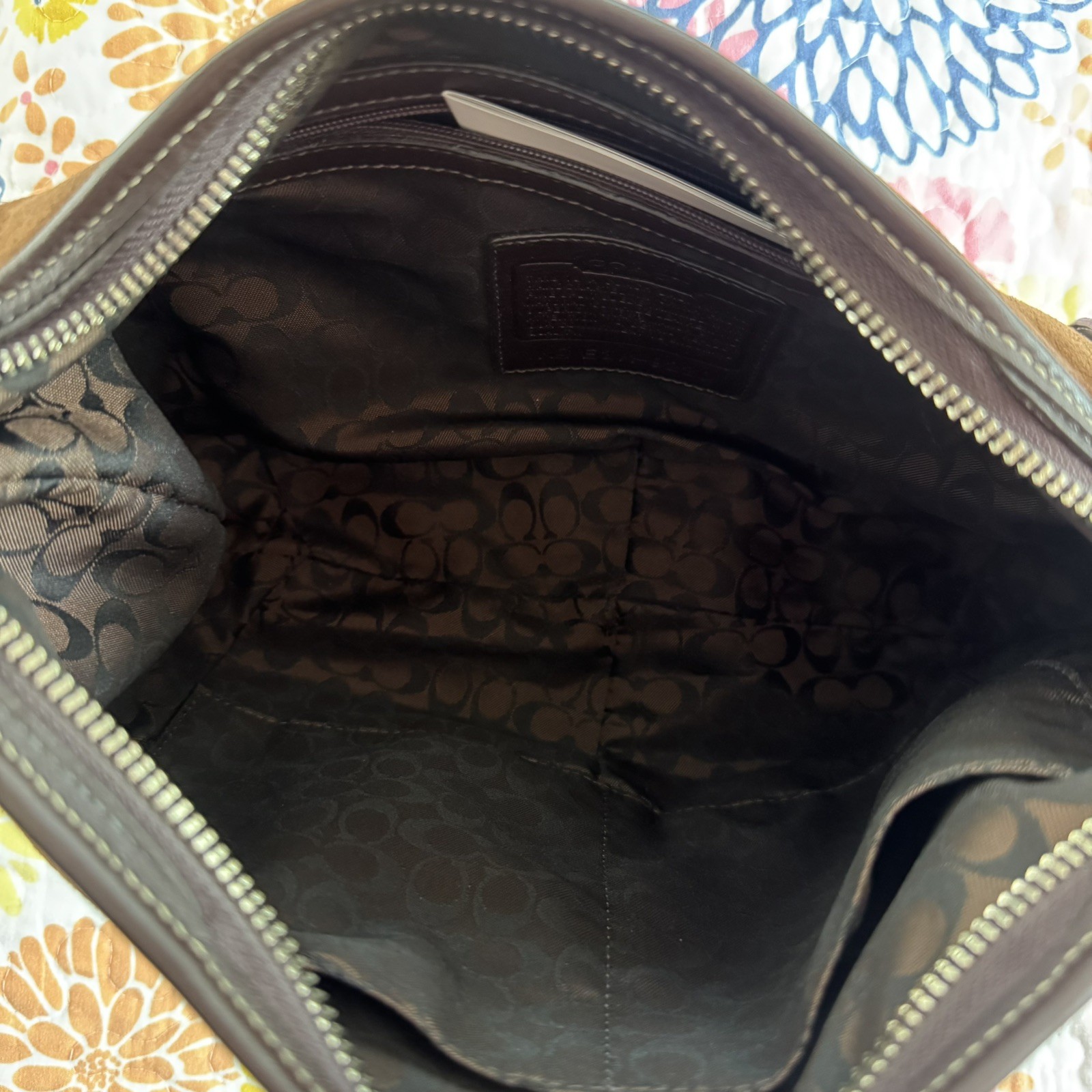 RARE COACH VINTAGE Y2K ERGO CHOCO BROWN FINEST SUEDE LEATHER HOBO TOTE BAG 9220