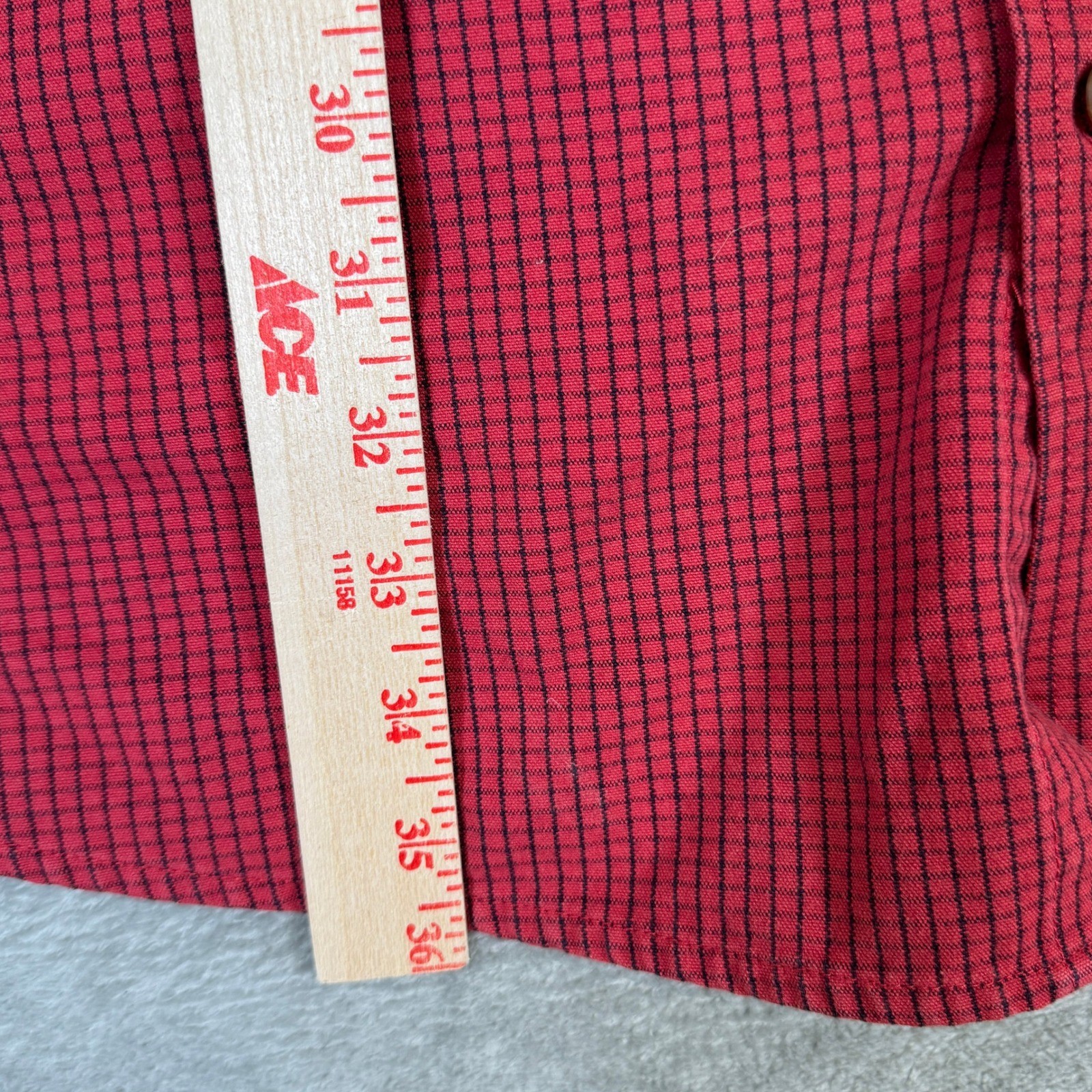 Tyndale Mens 2XL FR Flame Resistant Work Shirt Red Check Arc Rating 9.1 HC 2 USA