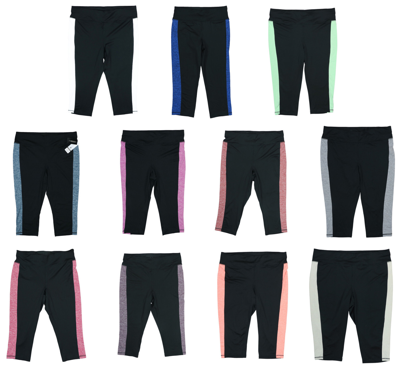 Ideology Side Stripe Cropped Women’s Plus Size Athletic Leggings NWT