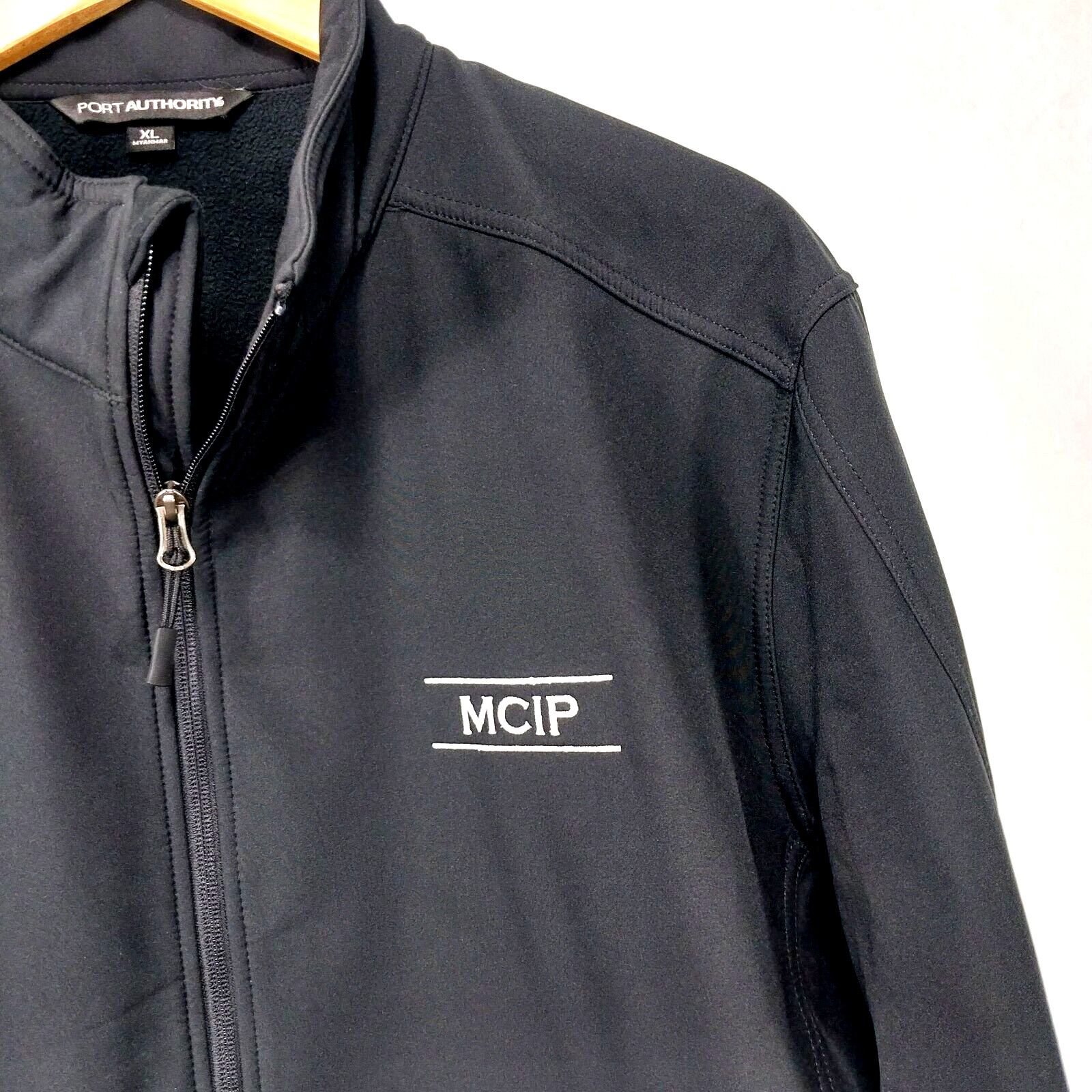 Port Authority Jacket Mens XL Black Soft Shell Full Zip Fleece Lined NEW