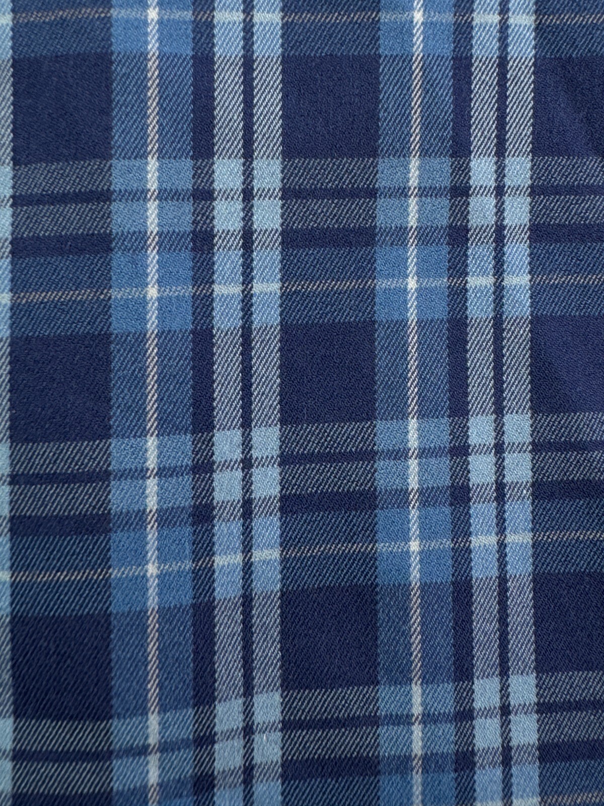 Peter Millar Blue Plaid Long Sleeve Button Up Shirt Men Large Cotton Nylon Span