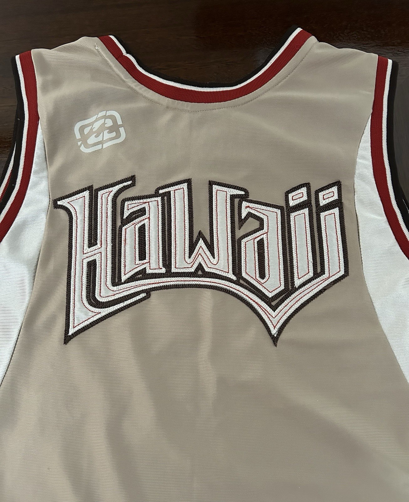 Vintage Y2K Billabong Hawaii Basketball Jersey Tank Top Gold Black Adult Size L