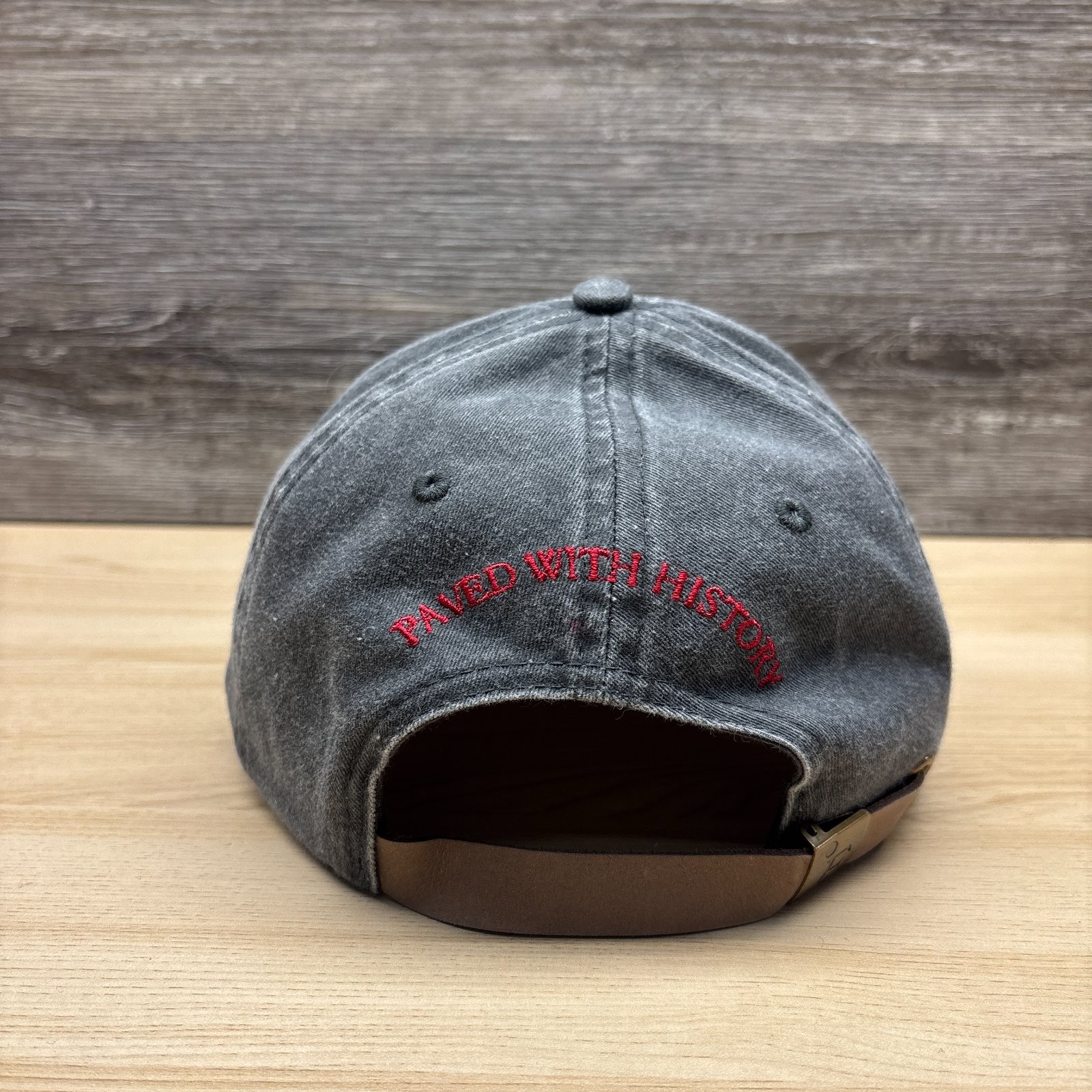Freedom Trail Hat Cap Strap Back Gray Boston Massachusetts Paved With History