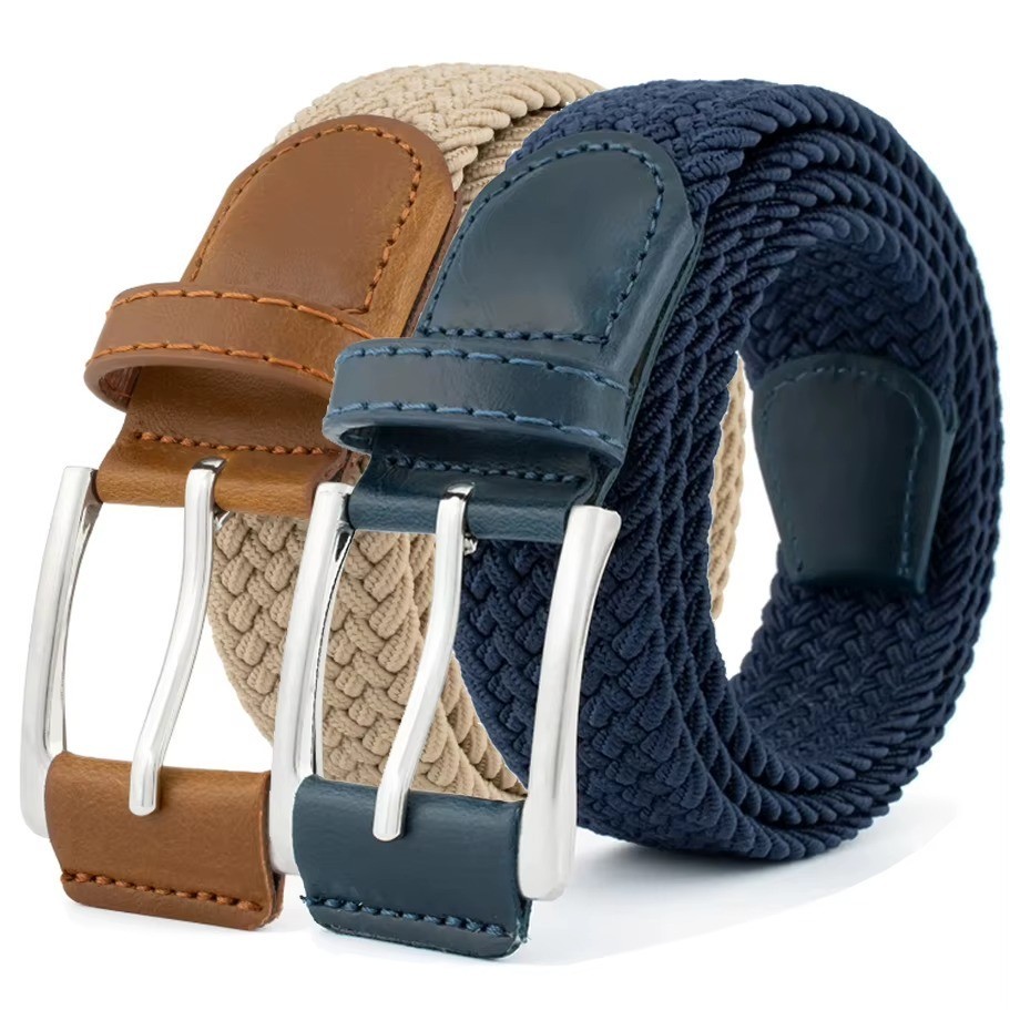 Elastic Fabric Braided Belt,Enduring Stretch Woven Belt for Unisex Men/Women